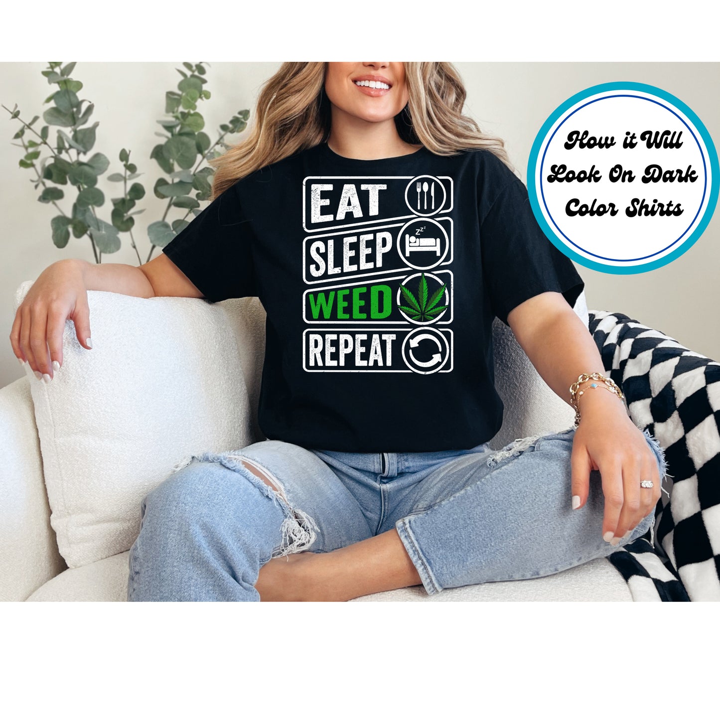 Cannabis DTF Transfer Iron On Heat Transfer - Ready to Press, Stoner Lifestyle DTF Transfer 6171