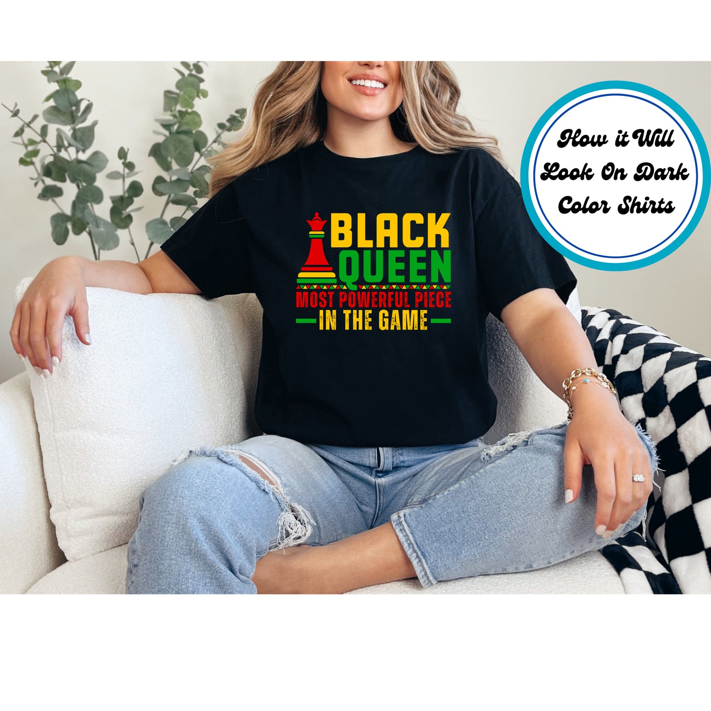 Juneteenth DTF Transfer Iron On Heat Transfer - Ready to Press, Black Queen DTF Transfer 6371