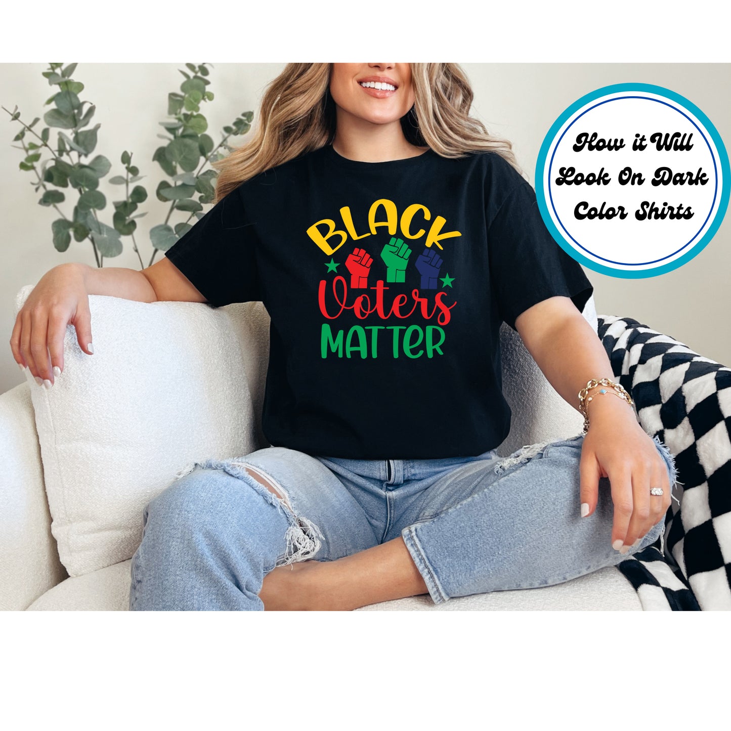 Juneteenth DTF Transfer Iron On Heat Transfer - Ready to Press, Black Voters Matter DTF Transfer 6446