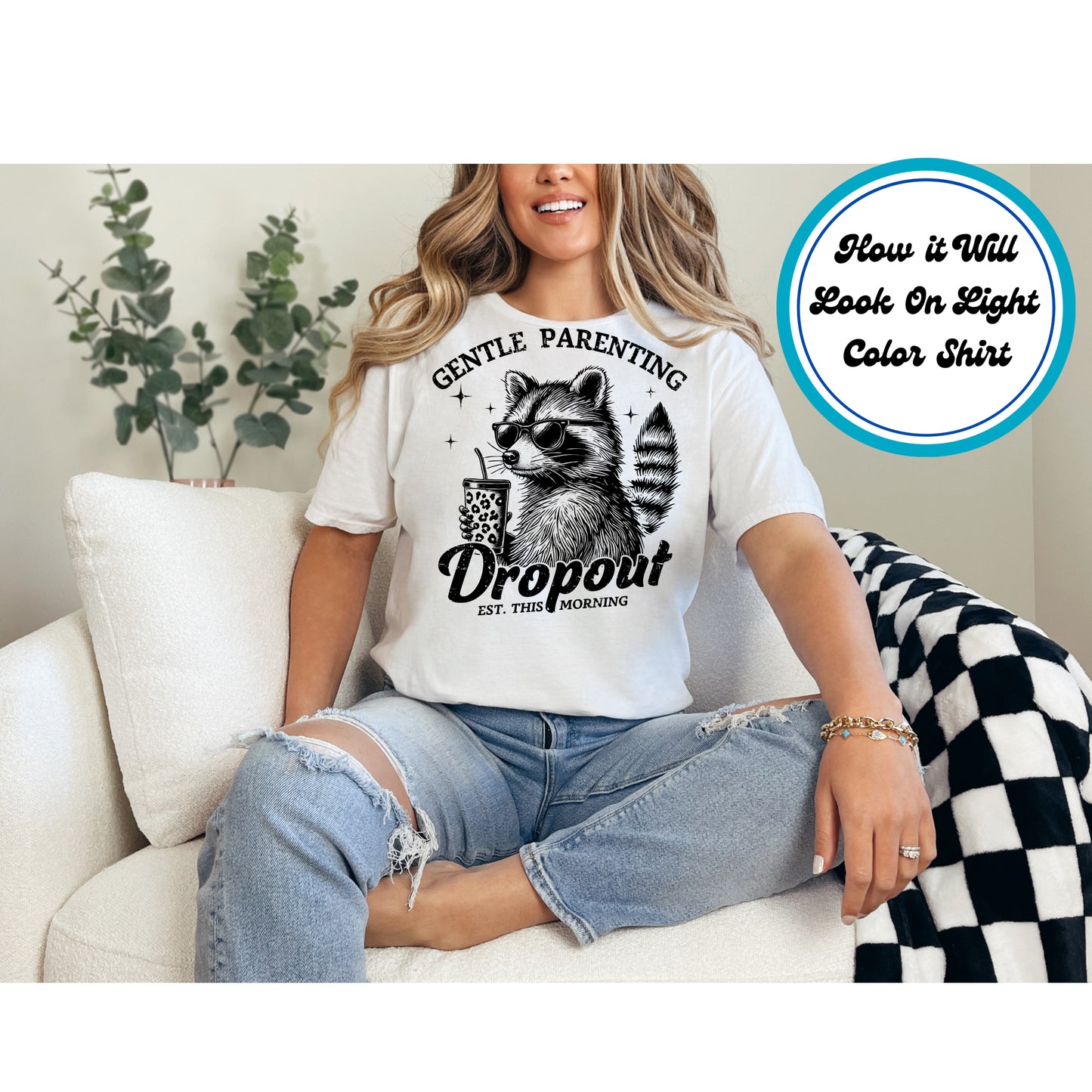 Mom DTF Transfer Iron On Heat Transfer - Ready to Press, Gentle Parenting Dropout DTF Transfer 6625