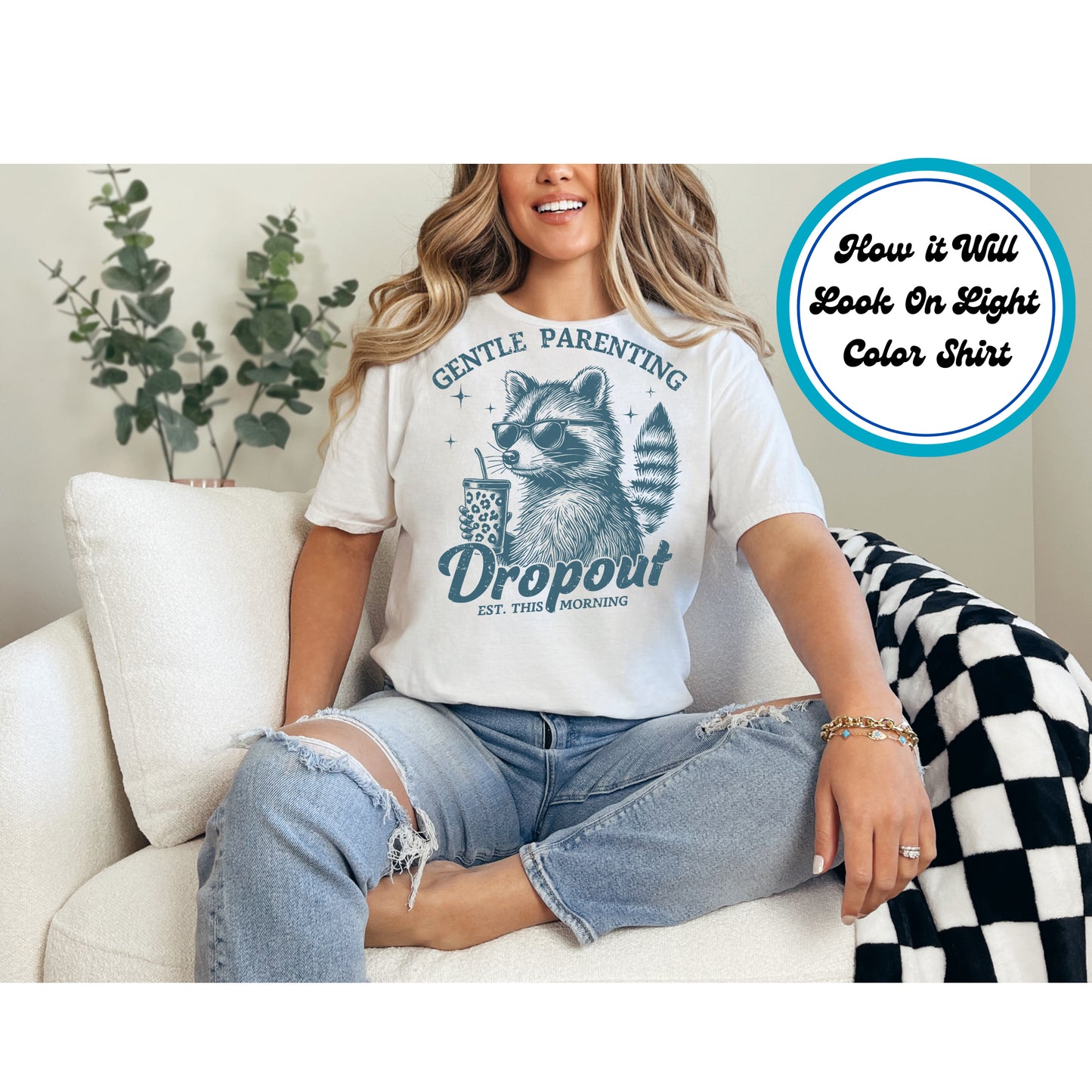 Mom DTF Transfer Iron On Heat Transfer - Ready to Press, Gentle Parenting Dropout DTF Transfer 6626