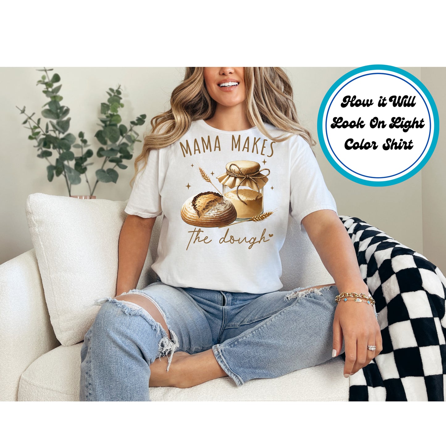 Mom DTF Transfer Iron On Heat Transfer - Ready to Press, Mama Makes the Dough DTF Transfer 6641
