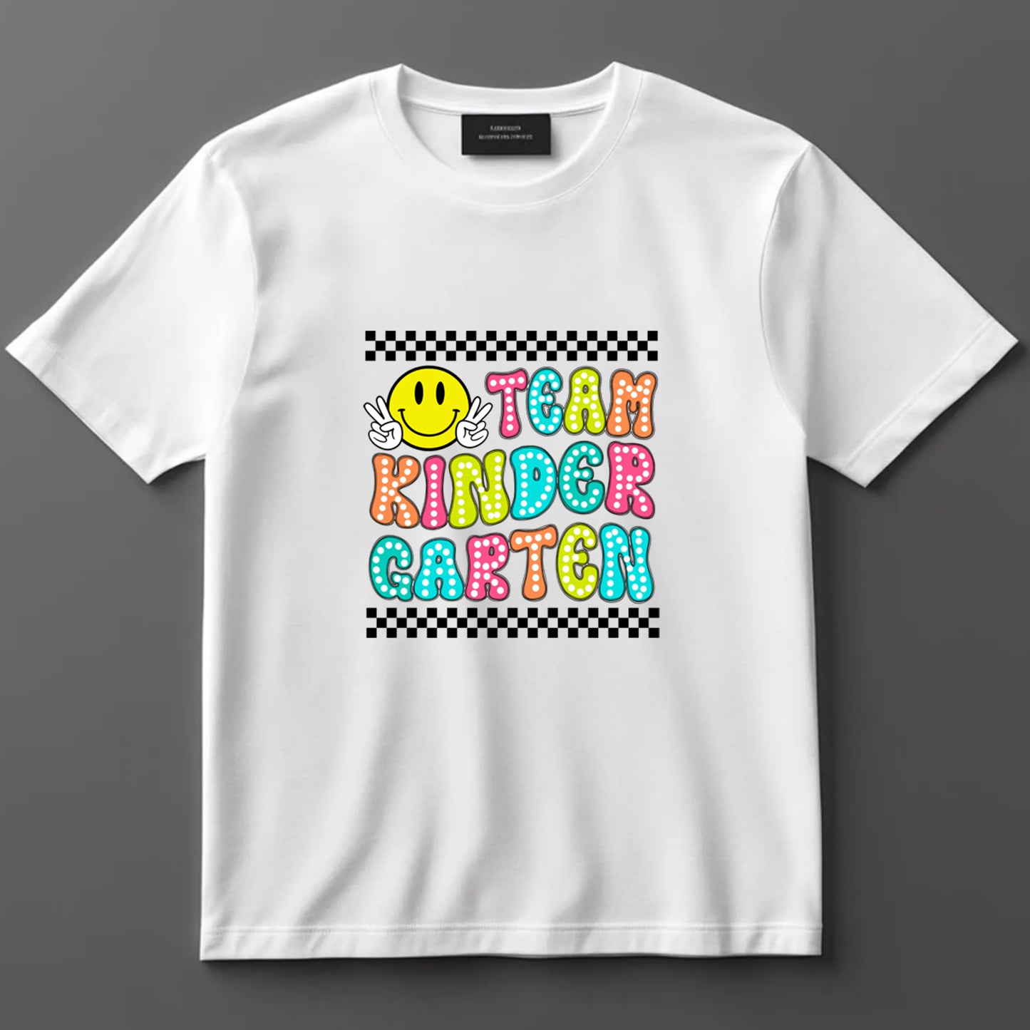 Teacher DTF Transfer Iron On Heat Transfer - Ready to Press, Team Kindergarten DTF Transfer 6880