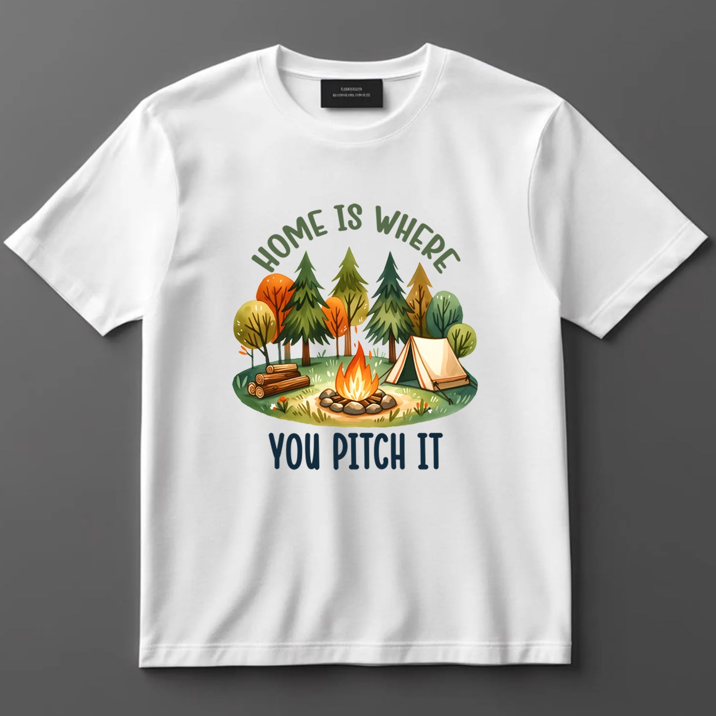 Camping DTF Transfer Iron On Heat Transfer - Ready to Press, Home Is Where You Pitch It DTF transfer 6928