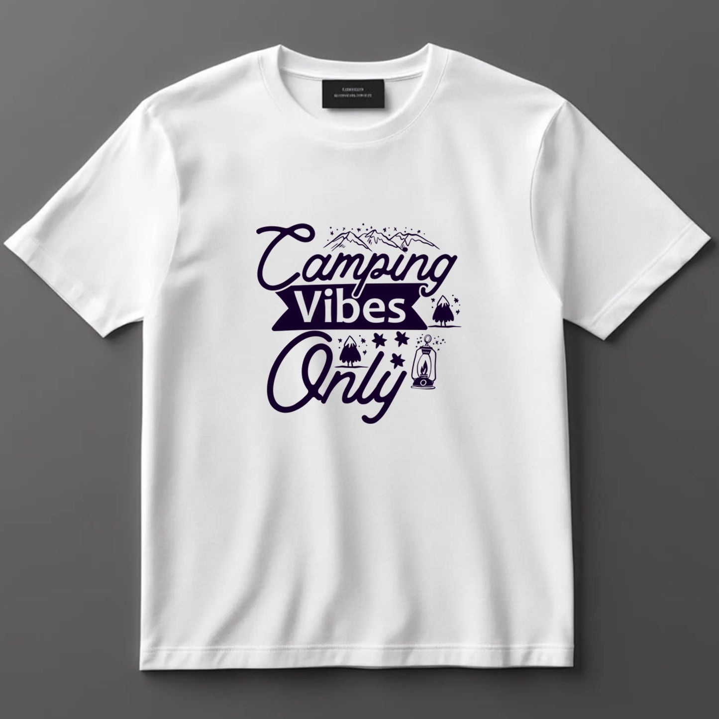 Camping DTF Transfer Iron On Heat Transfer - Ready to Press, Camping Vibes Only DTF transfer 6968