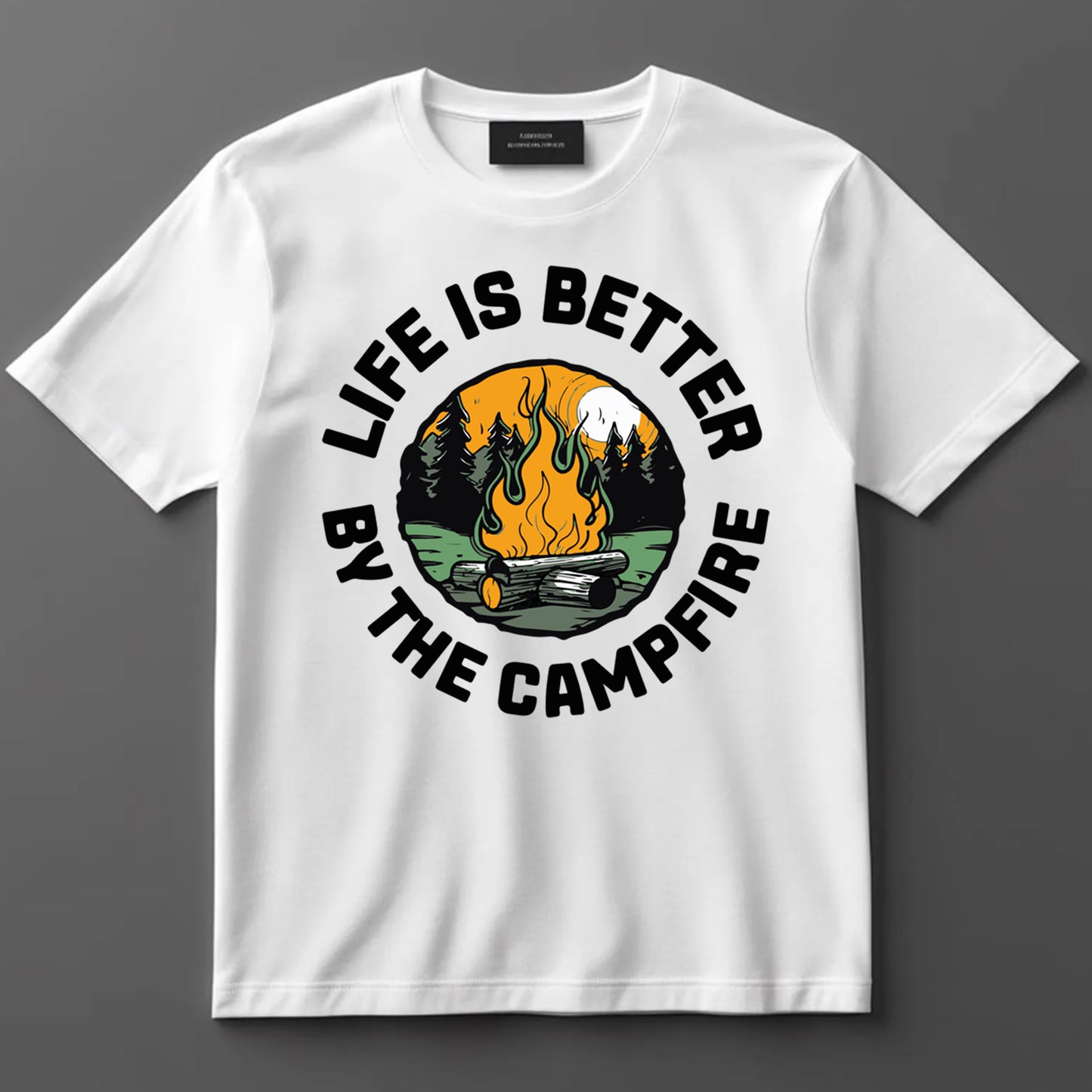 Camping DTF Transfer Iron On Heat Transfer - Ready to Press, Life Is Better by the Campfire DTF transfer 6976