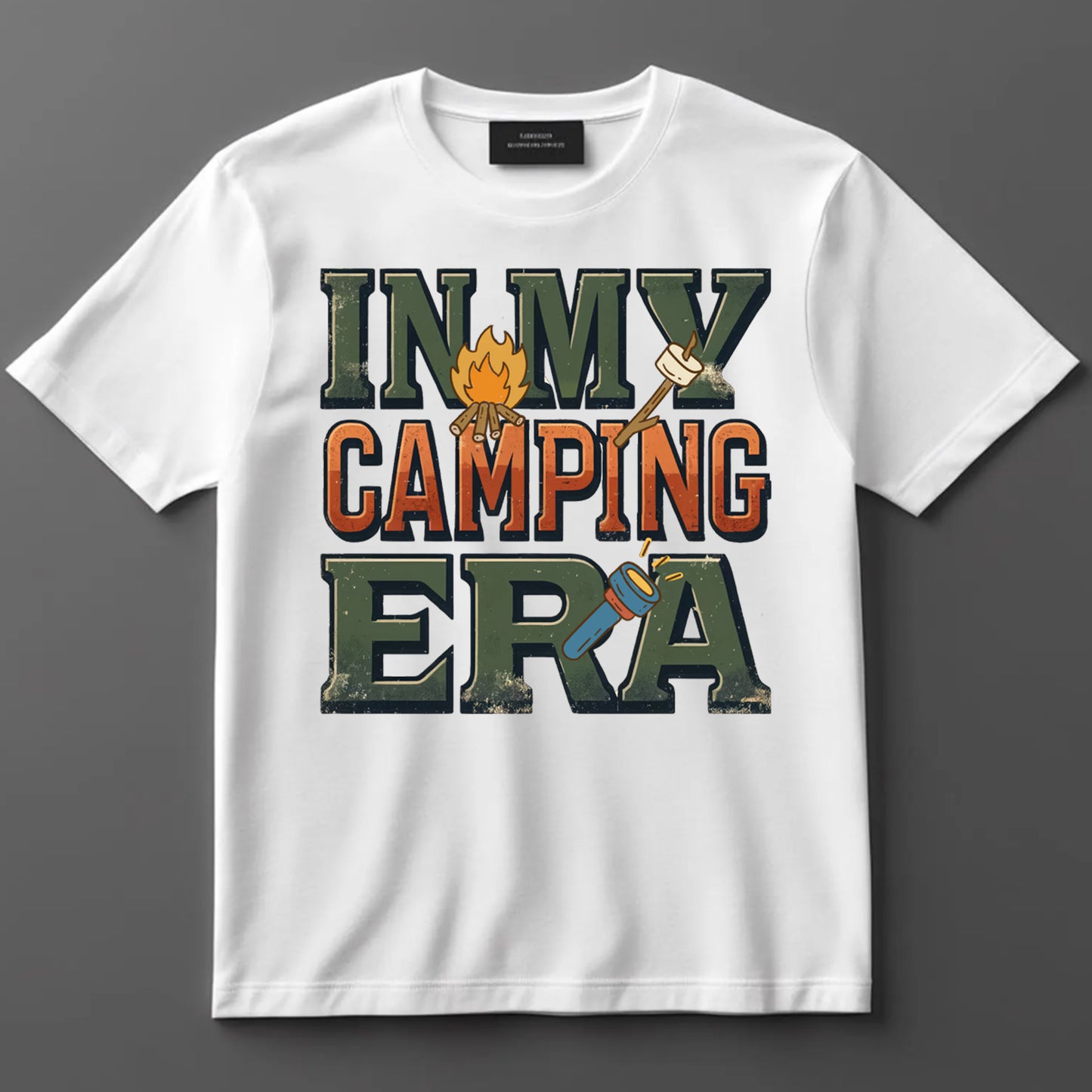 Camping DTF Transfer Iron On Heat Transfer - Ready to Press, In My Camping Era DTF transfer 6984