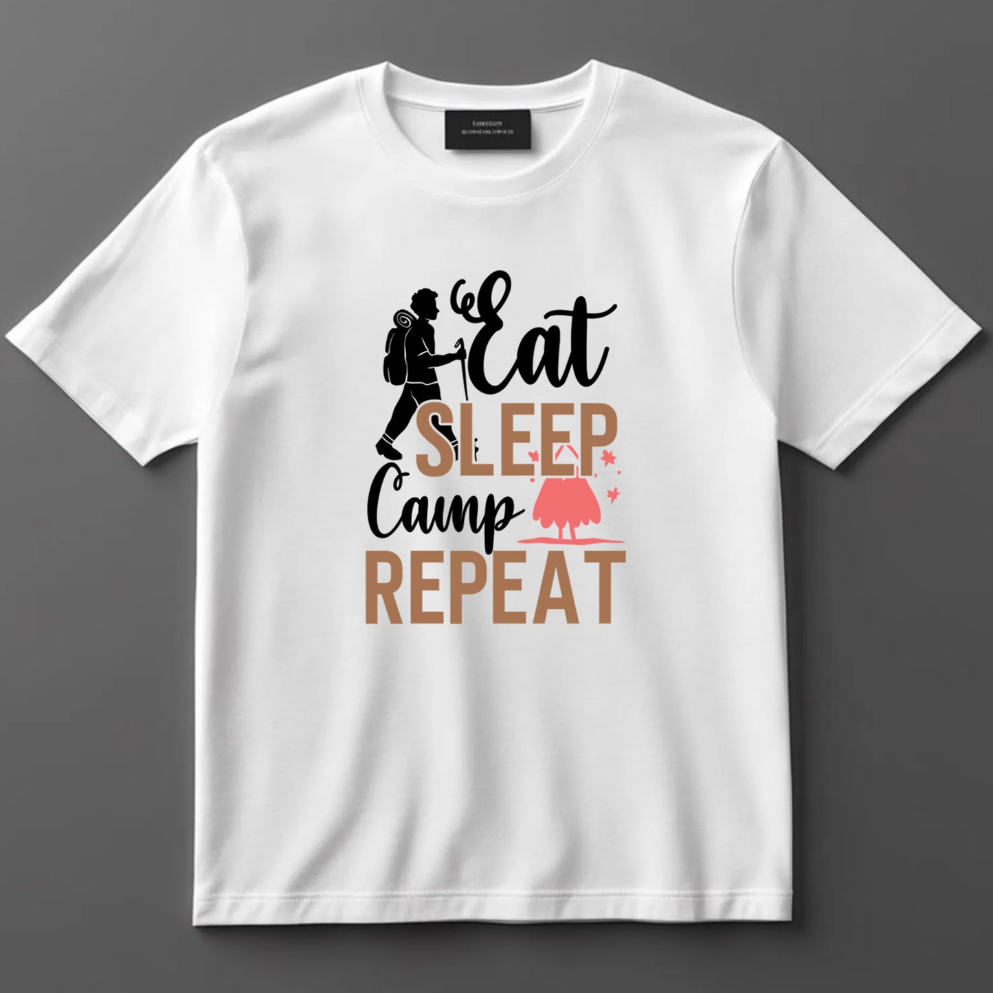 Camping DTF Transfer Iron On Heat Transfer - Ready to Press, Eat Sleep Camp Repeat DTF transfer 6990