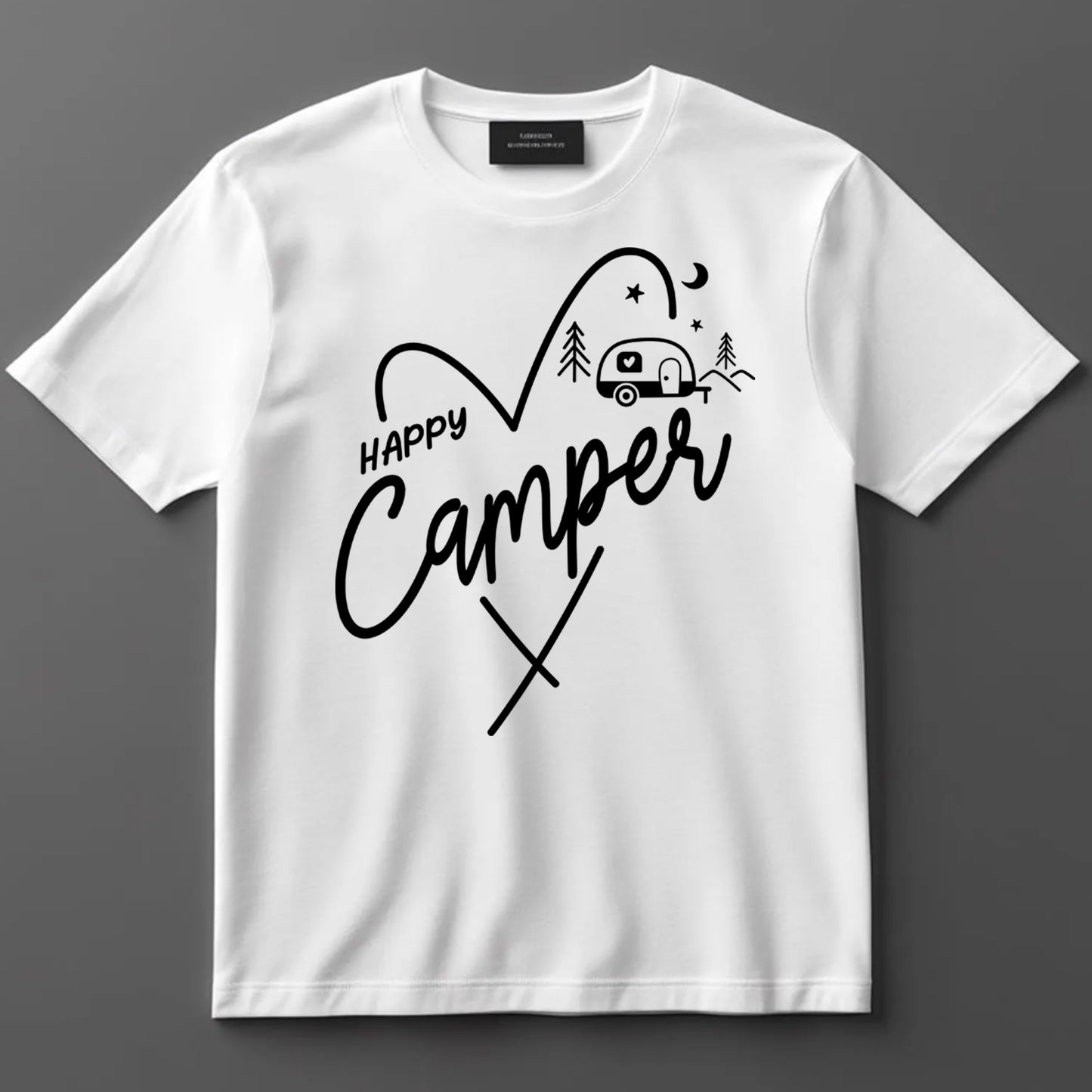 Camping DTF Transfer Iron On Heat Transfer - Ready to Press, Happy Camper DTF transfer 6991