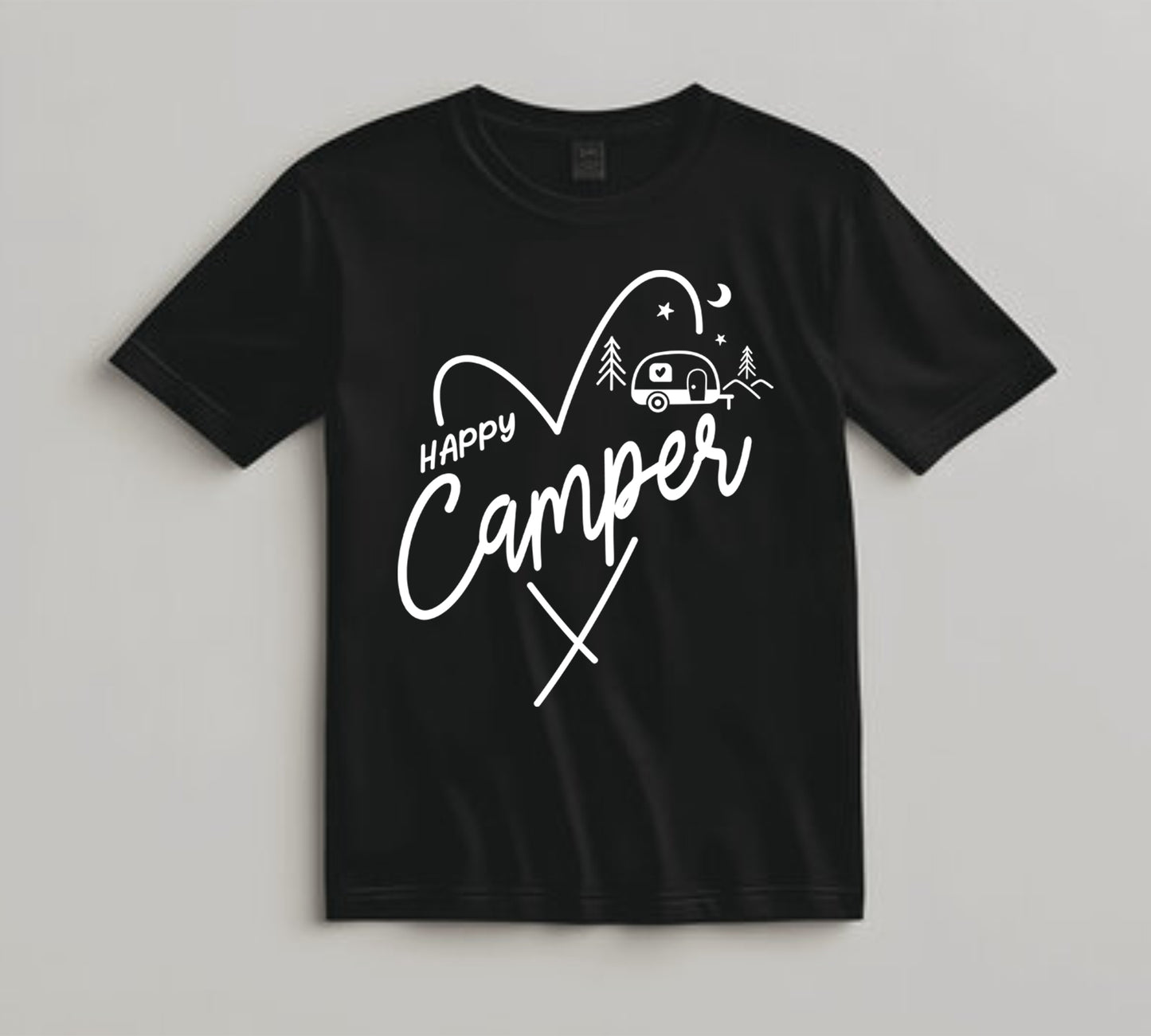 Camping DTF Transfer Iron On Heat Transfer - Ready to Press, Happy Camper DTF transfer 6992