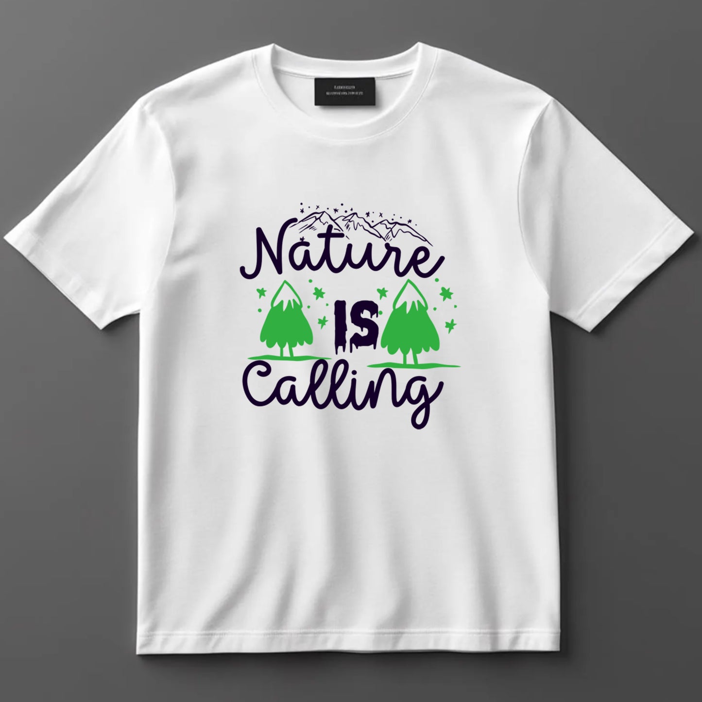 Camping DTF Transfer Iron On Heat Transfer - Ready to Press, Nature Is Calling DTF Transfer 7022