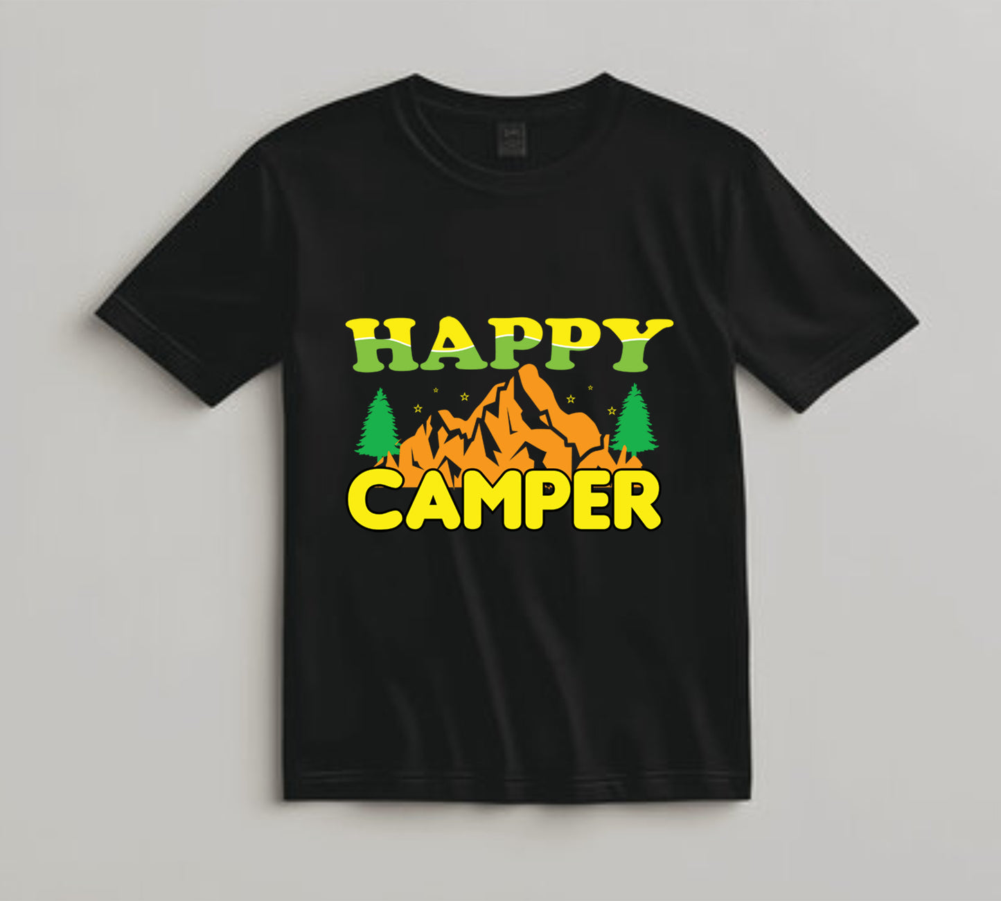 Camping DTF Transfer Iron On Heat Transfer - Ready to Press, Happy Camper DTF Transfer 7044