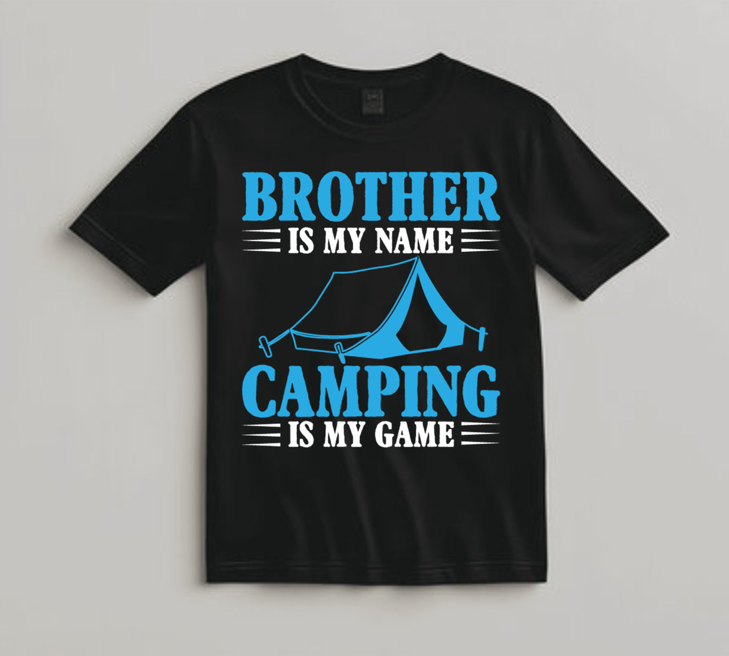 Camping DTF Transfer Iron On Heat Transfer - Ready to Press, Brother Camping DTF Transfer 7064