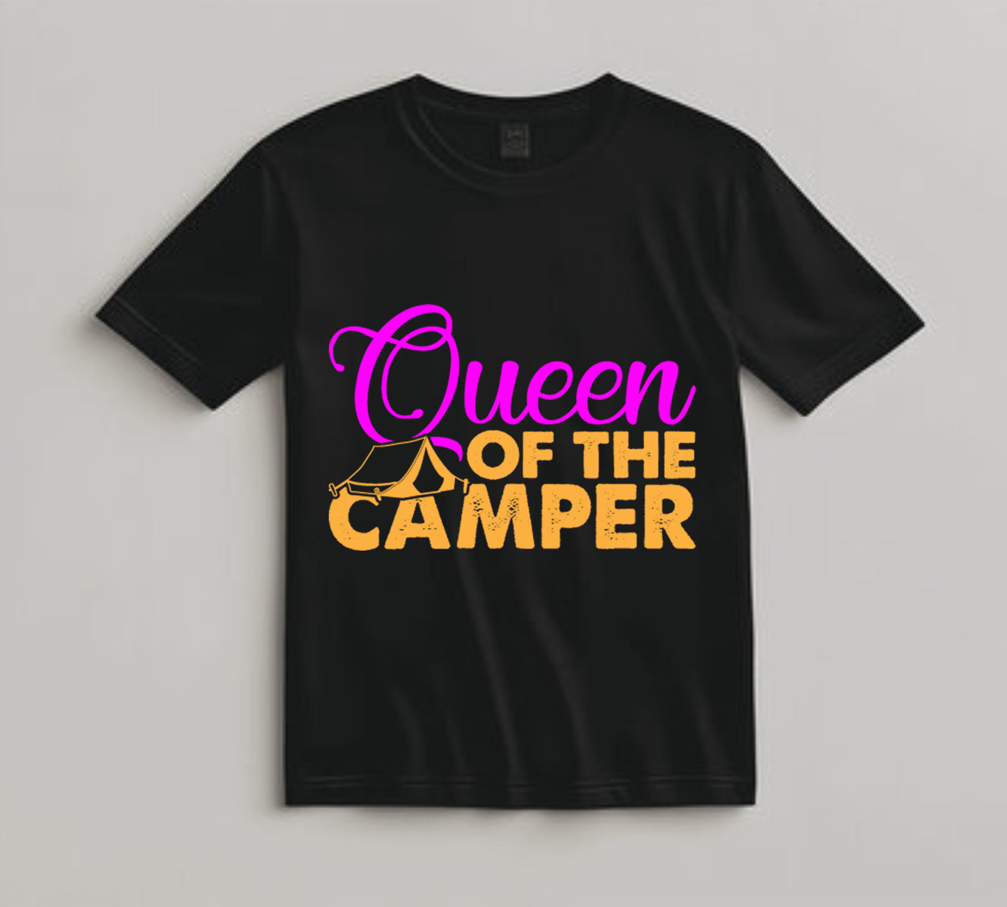 Camping DTF Transfer Iron On Heat Transfer - Ready to Press, Queen of the Camper DTF Transfer 7130