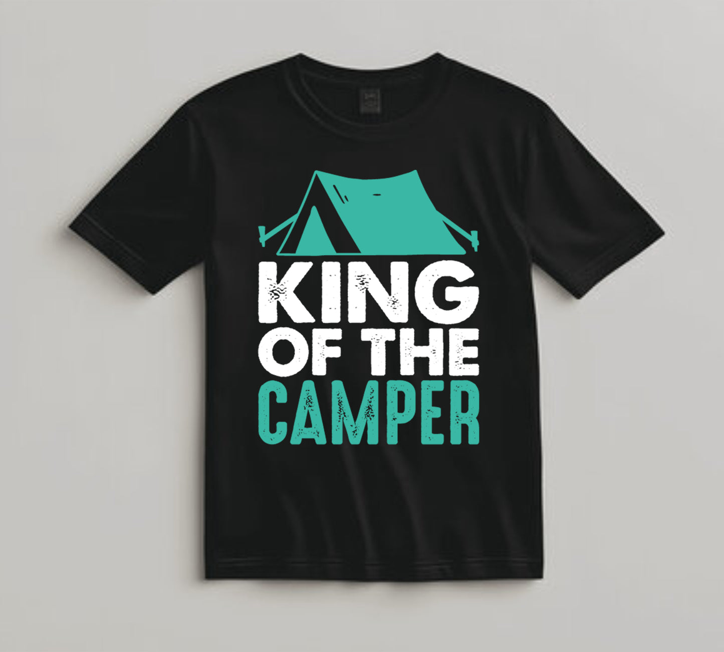 Camping DTF Transfer Iron On Heat Transfer - Ready to Press, King of the Camper DTF Transfer 7131