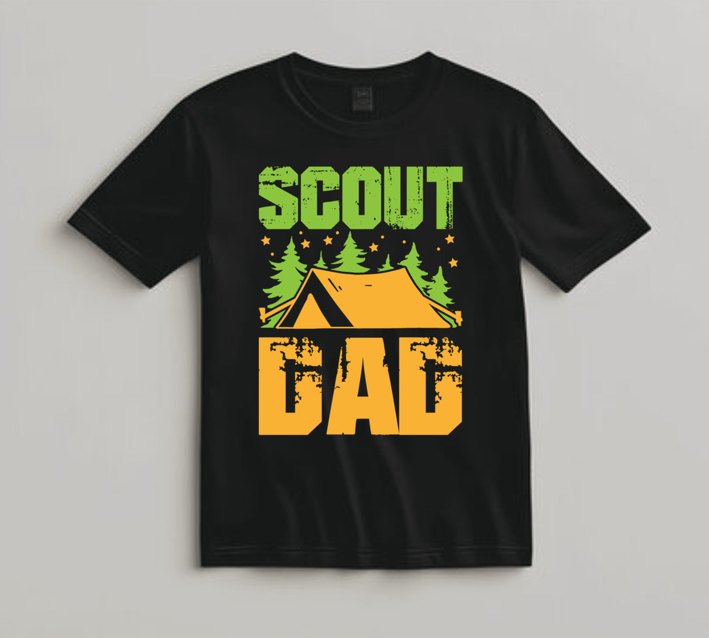 Camping DTF Transfer Iron On Heat Transfer - Ready to Press, Scout Dad DTF Transfer 7142