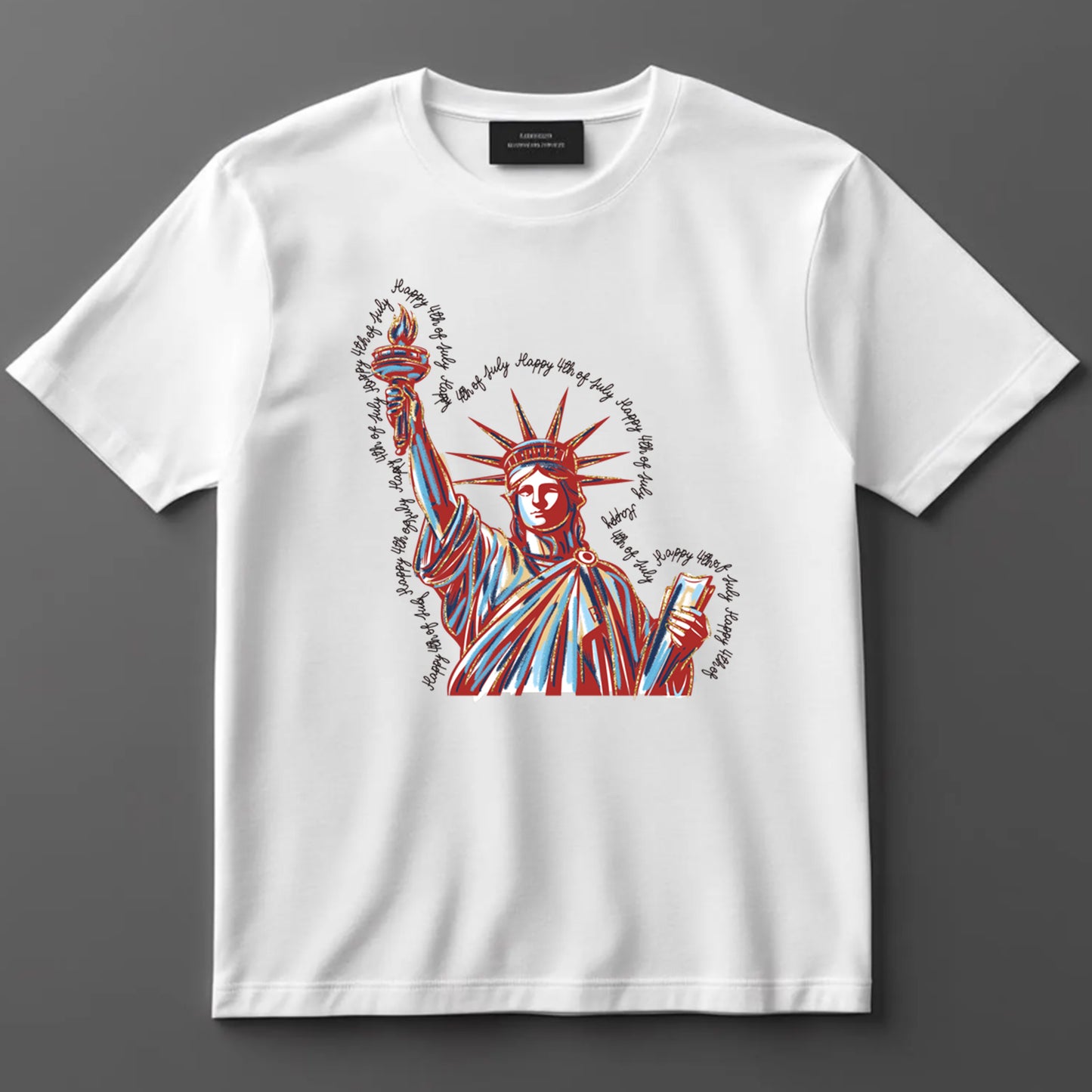 4th Of July DTF Transfer Iron On Heat Transfer - Ready to Press, Statue of Liberty DTF Transfer 7148