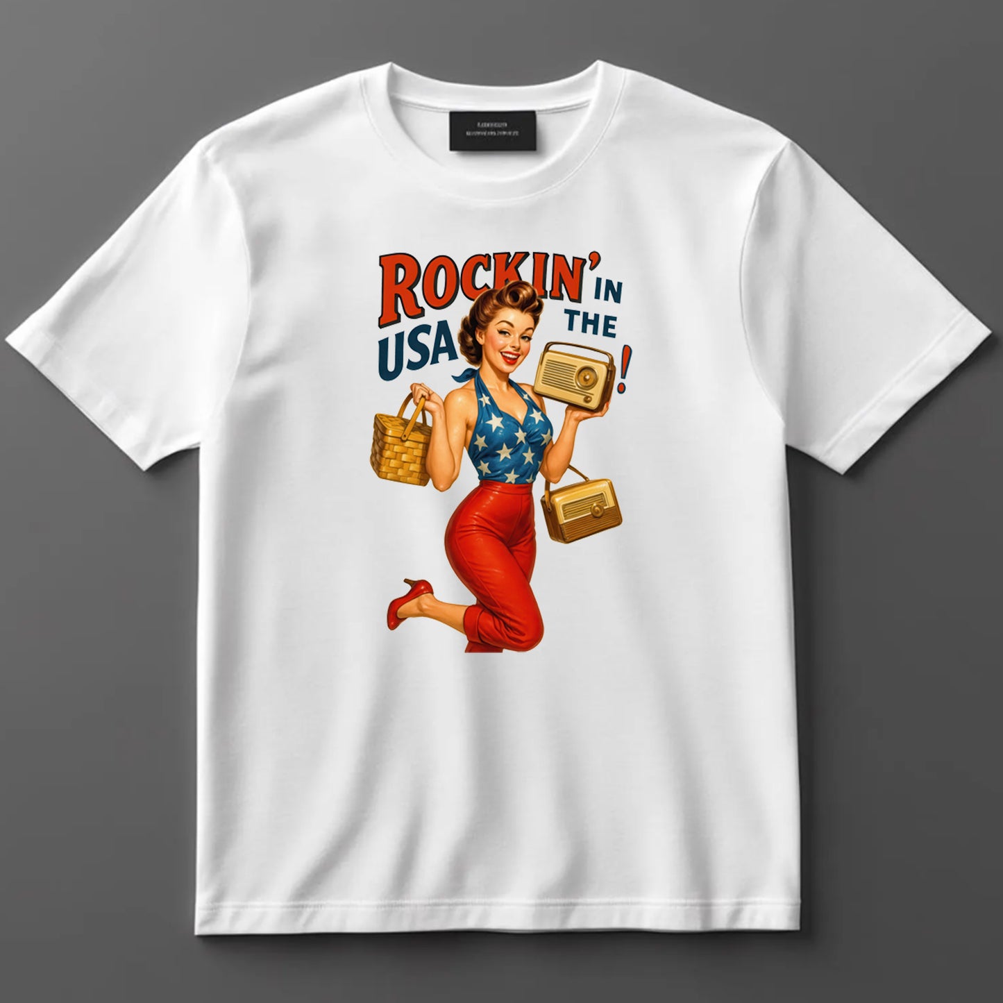 4th Of July DTF Transfer Iron On Heat Transfer - Ready to Press, Rockin’ in the USA DTF Transfer 7162