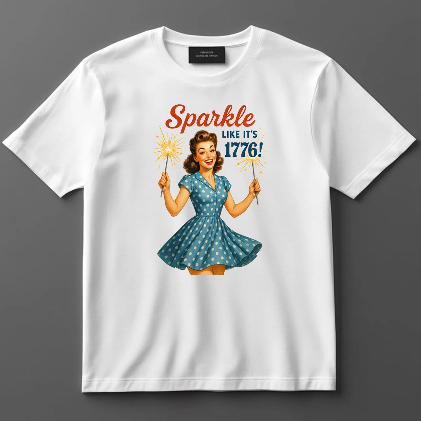 4th Of July DTF Transfer Iron On Heat Transfer - Ready to Press, Sparkle Like It’s 1776 DTF Transfer 7183