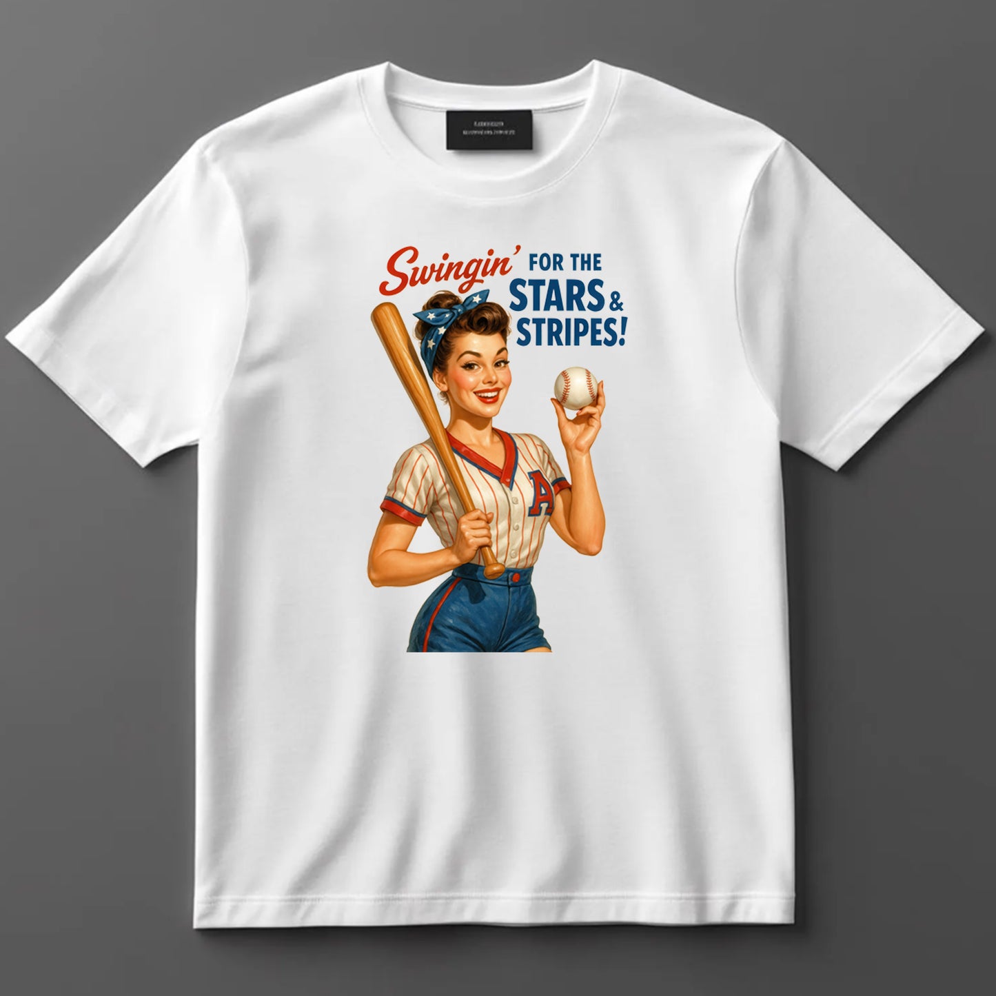 4th Of July DTF Transfer Iron On Heat Transfer - Ready to Press, Swingin’ for the Stars & Stripes DTF Transfer 7185