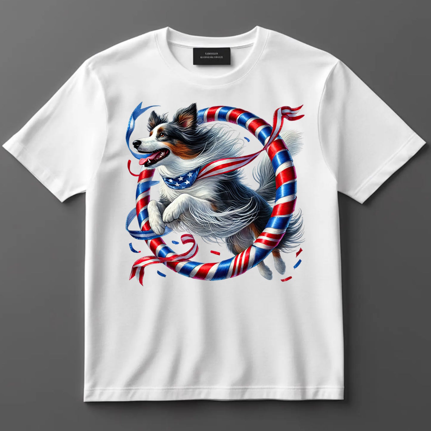 4th Of July DTF Transfer Iron On Heat Transfer - Ready to Press, Patriotic Dog DTF Transfer 7204
