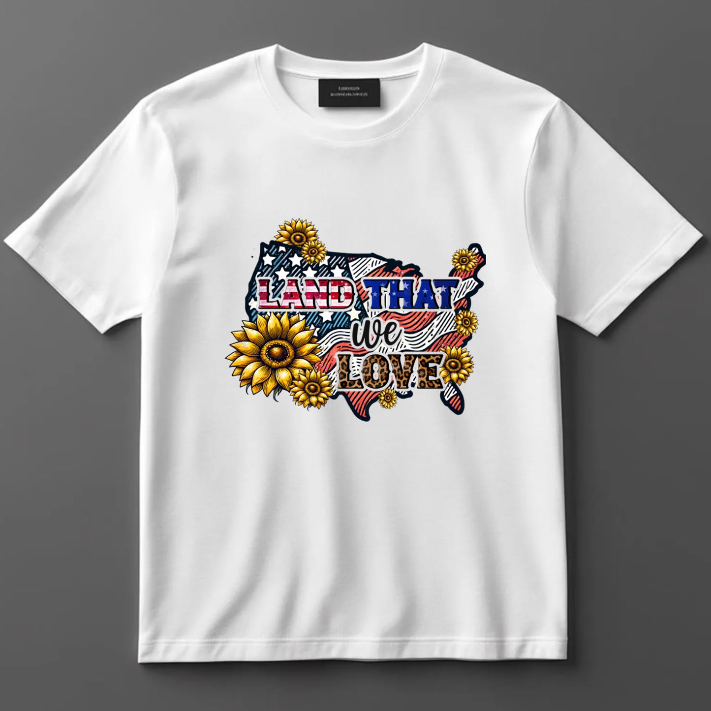 4th Of July DTF Transfer Iron On Heat Transfer - Ready to Press, Land That We Love USA Map DTF Transfer 7306