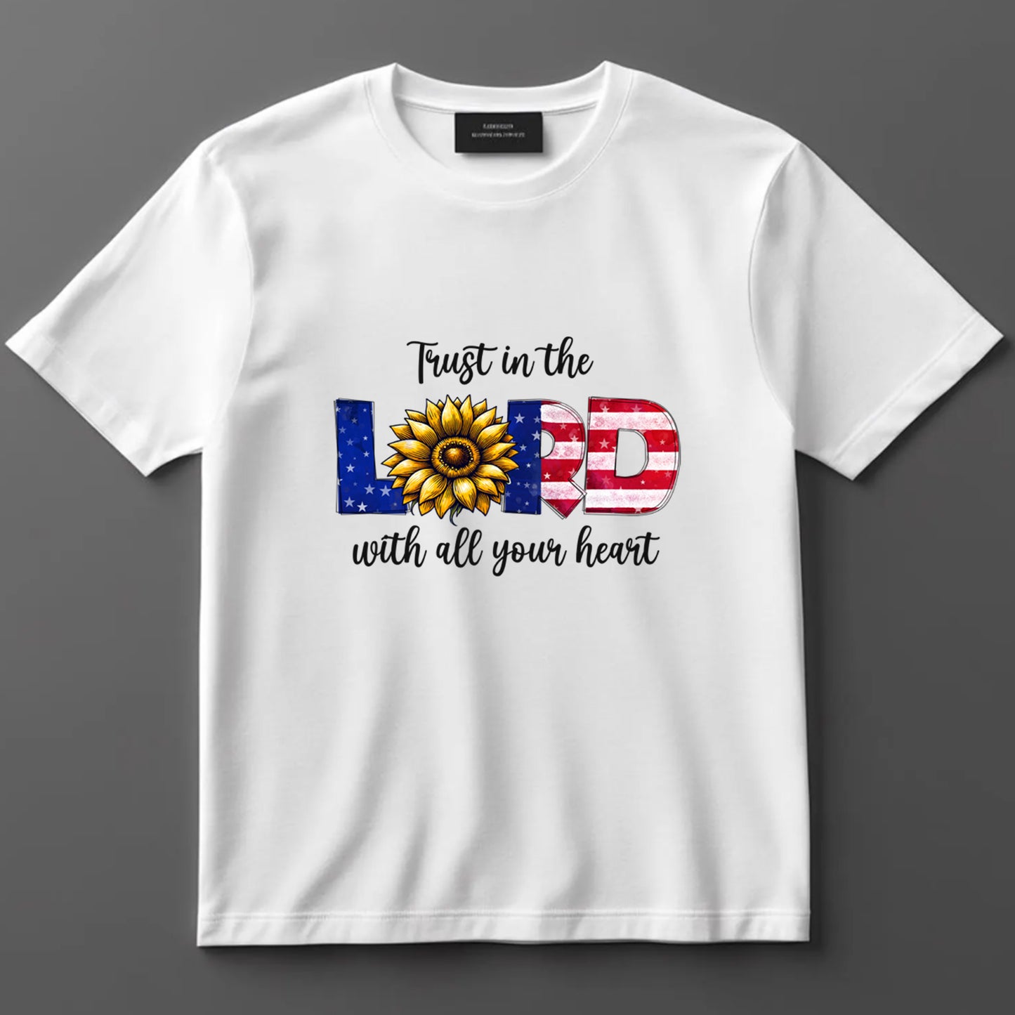 4th Of July DTF Transfer Iron On Heat Transfer - Ready to Press, Trust in the Lord DTF Transfer 7307
