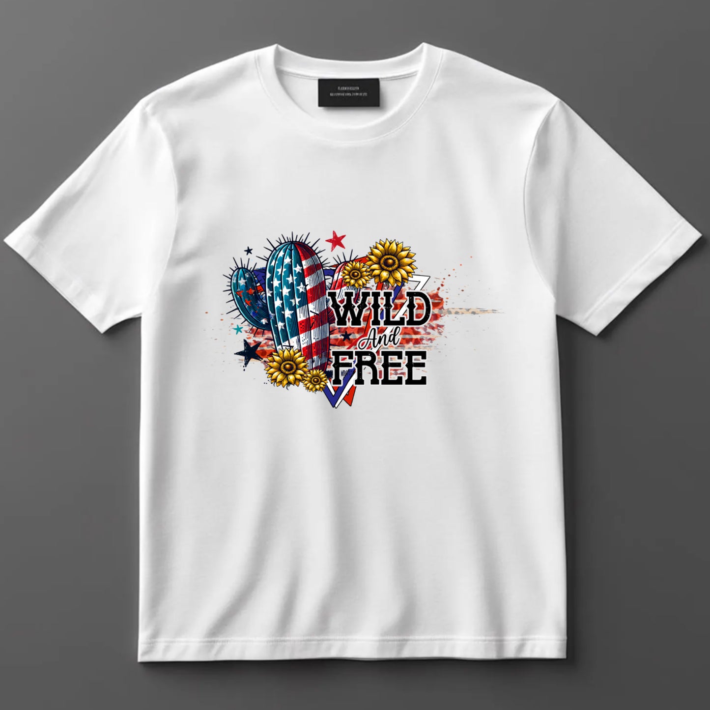 4th Of July DTF Transfer Iron On Heat Transfer - Ready to Press, Wild and Free DTF Transfer 7311