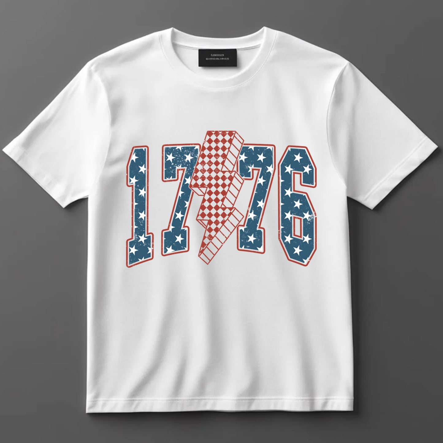 4th Of July DTF Transfer Iron On Heat Transfer - Ready to Press, Patriotic 1776 DTF Transfer 7326