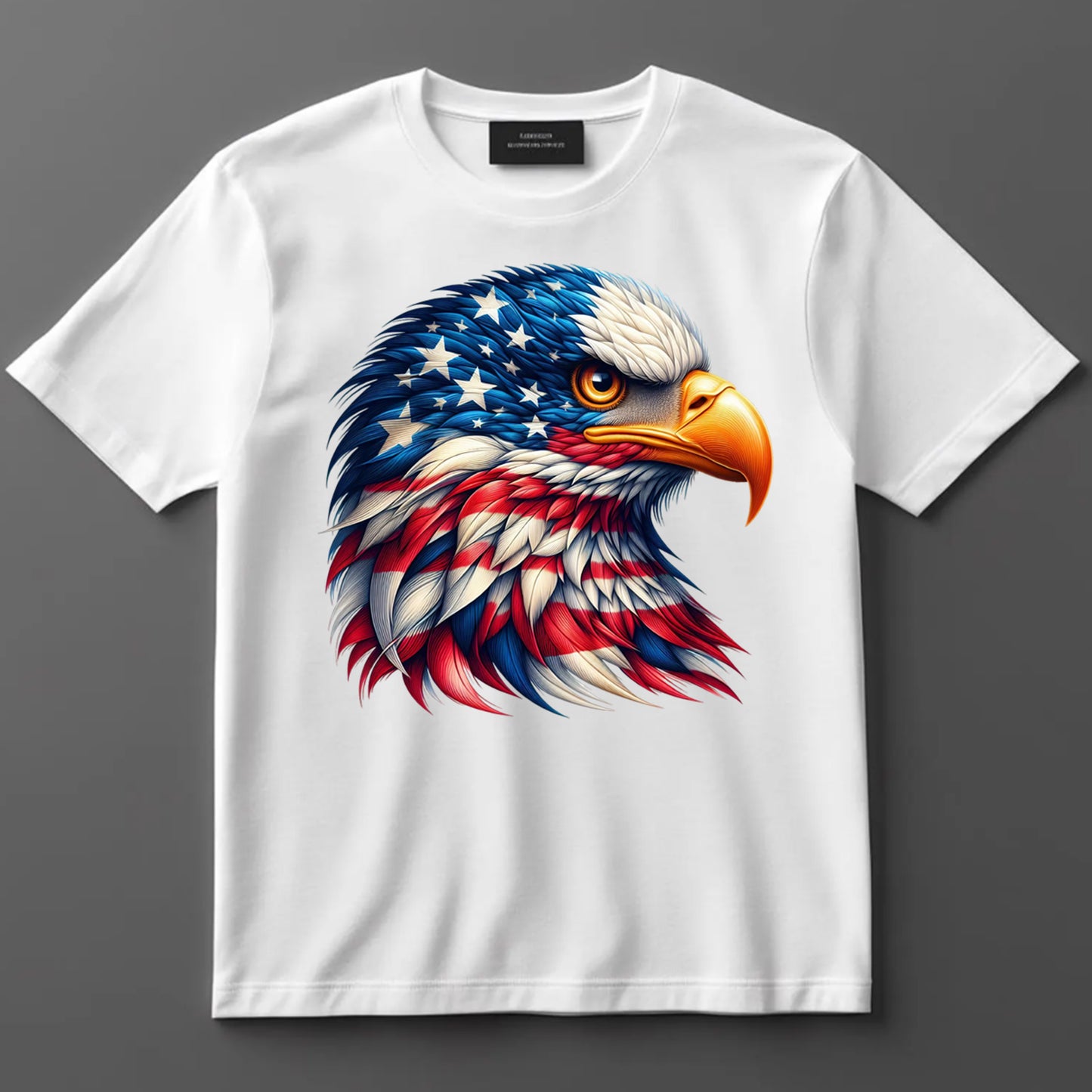4th Of July DTF Transfer Iron On Heat Transfer - Ready to Press, American Flag Eagle Head DTF Transfer 7331