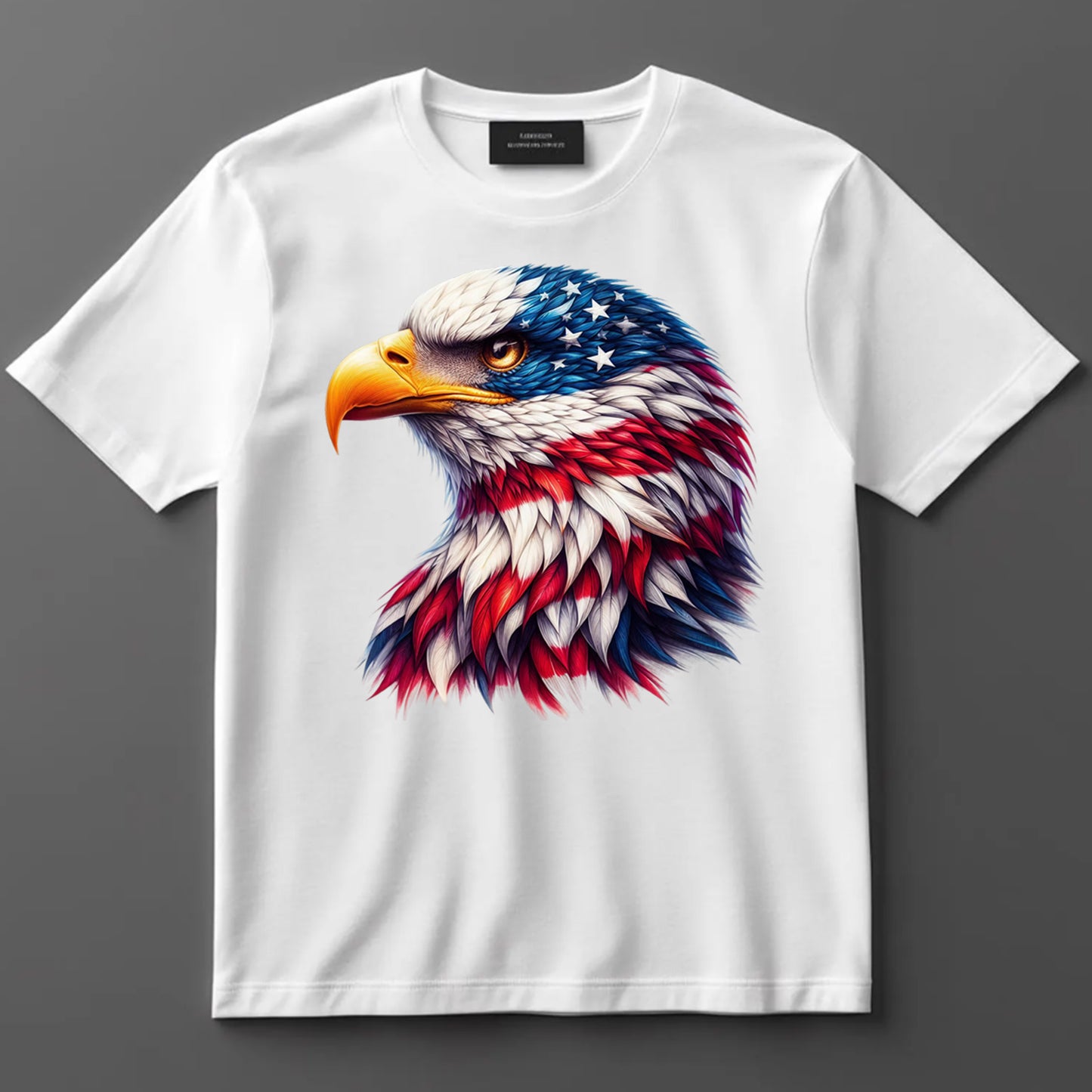 4th Of July DTF Transfer Iron On Heat Transfer - Ready to Press, American Flag Eagle Head DTF Transfer 7335