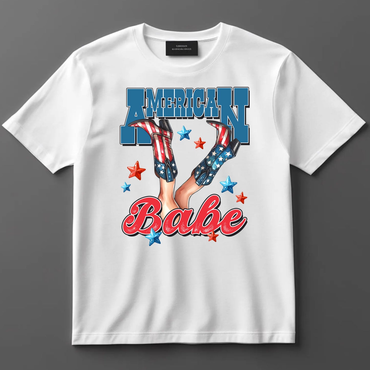 4th Of July DTF Transfer Iron On Heat Transfer - Ready to Press, American Babe DTF Transfer 7339