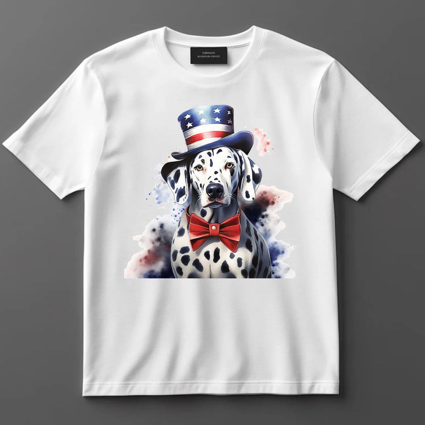 4th Of July DTF Transfer Iron On Heat Transfer - Ready to Press, Patriotic Dalmatian DTF Transfer 7349