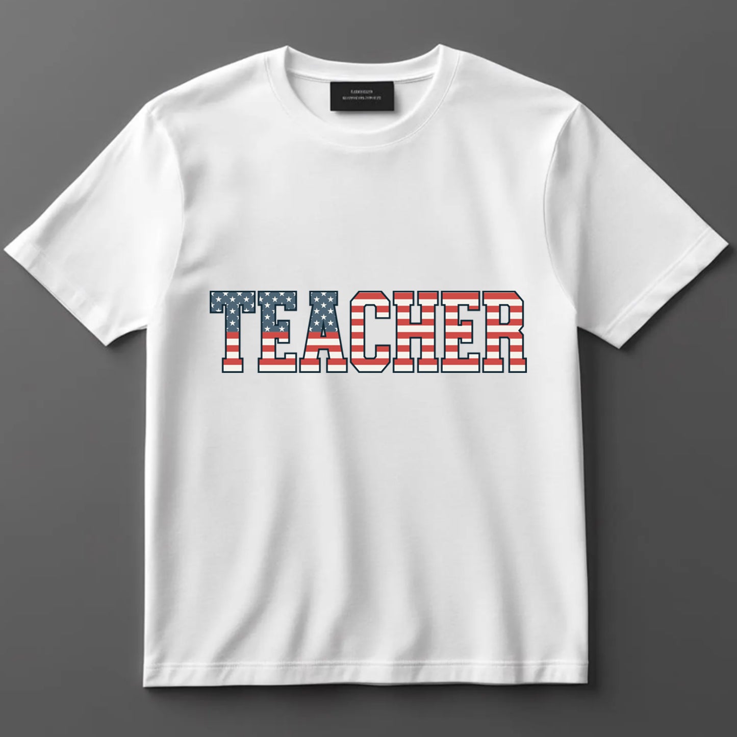 4th Of July DTF Transfer Iron On Heat Transfer - Ready to Press, American Flag Teacher DTF Transfer 7373