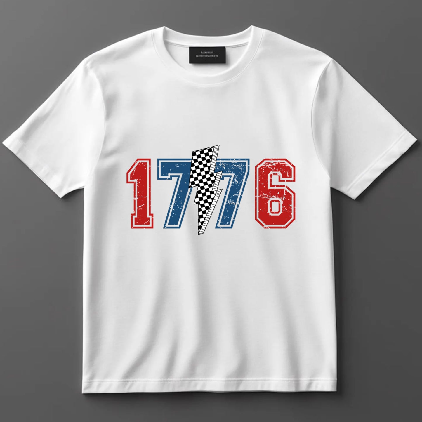 4th Of July DTF Transfer Iron On Heat Transfer - Ready to Press, 1776 Lightning Bolt DTF Transfer 7416