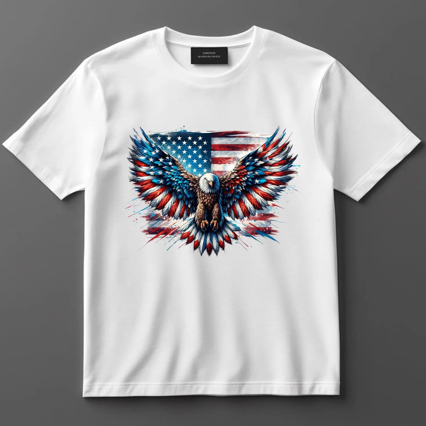4th Of July DTF Transfer Iron On Heat Transfer - Ready to Press, American Flag Eagle DTF Transfer 7735