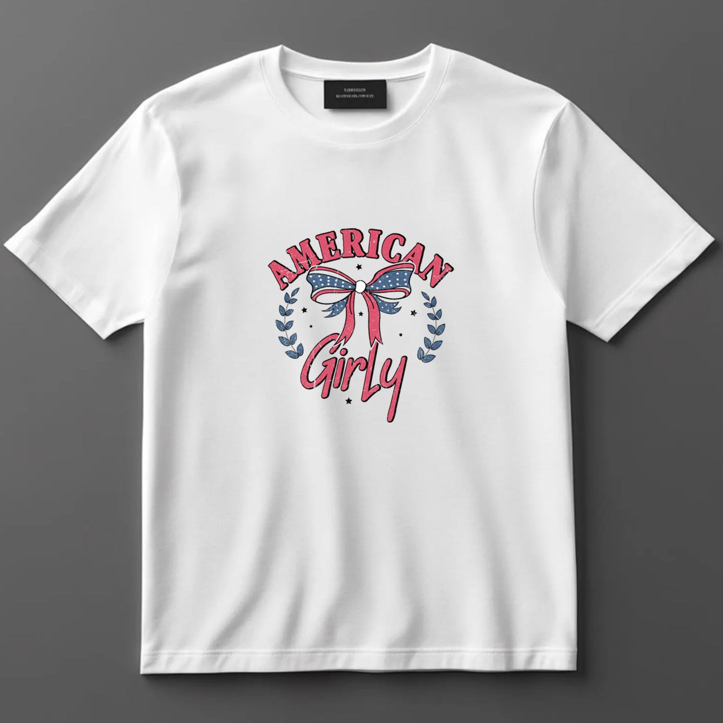 4th Of July DTF Transfer Iron On Heat Transfer - Ready to Press, American Girly Bow DTF Transfer 7840