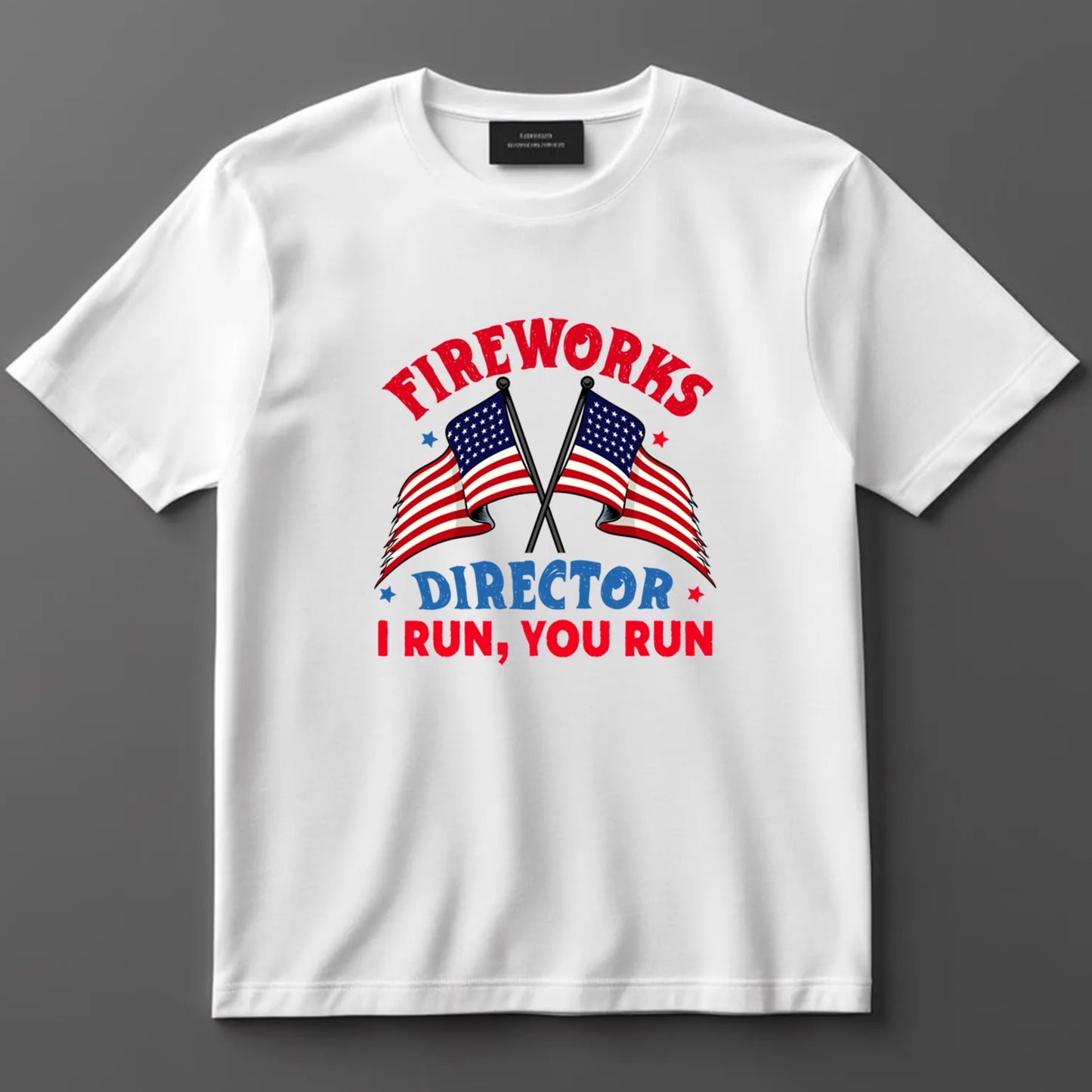 4th Of July DTF Transfer Iron On Heat Transfer - Ready to Press, Fireworks Director DTF Transfer 7862