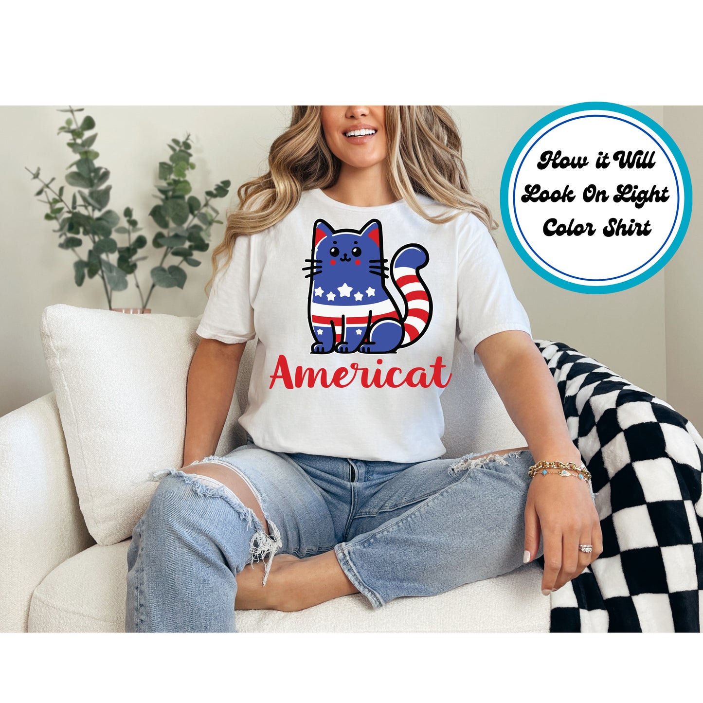 4th Of July DTF Transfer Iron On Heat Transfer - Ready to Press, Americat DTF Transfer 7972