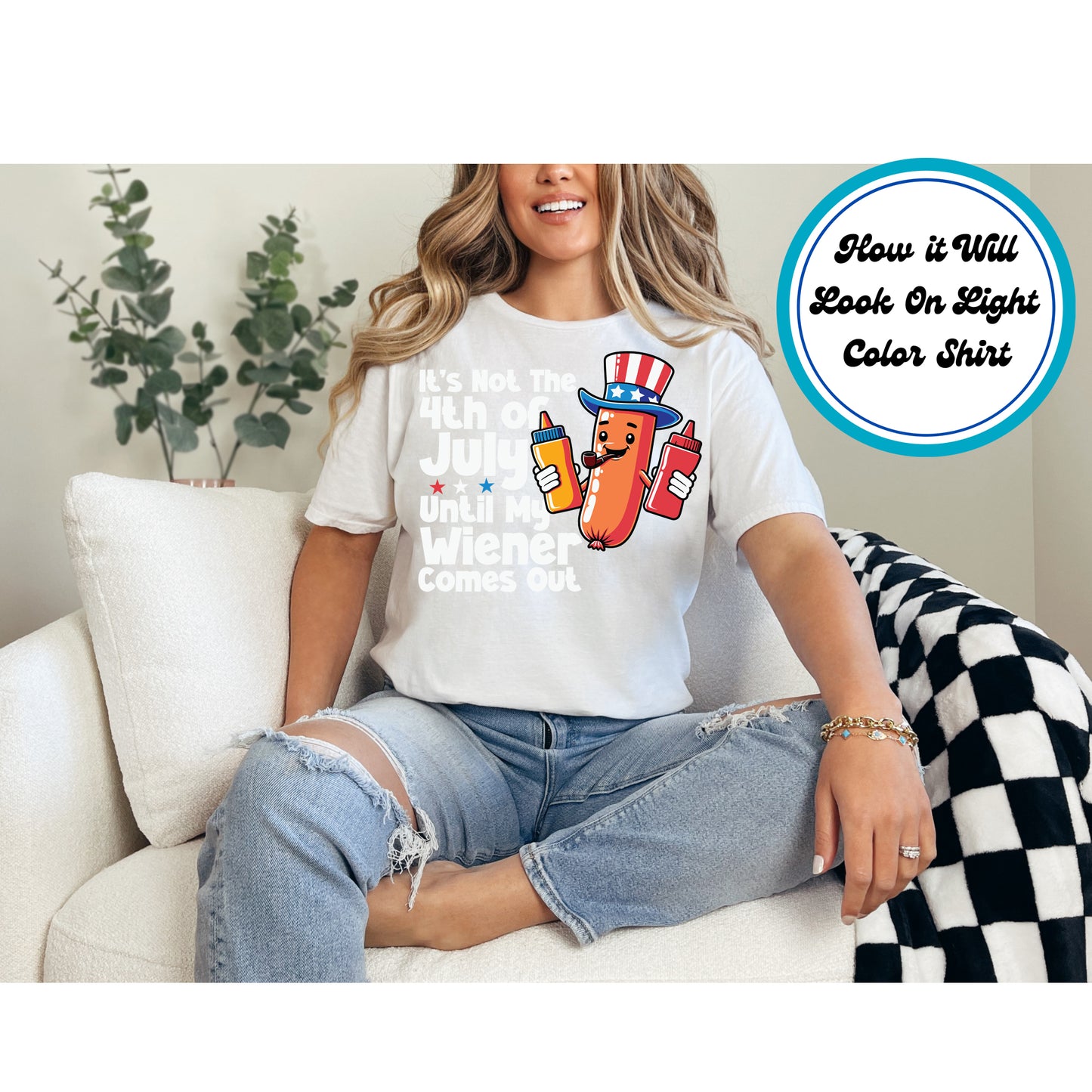 4th Of July DTF Transfer Iron On Heat Transfer - Ready to Press, Funny Patriotic DTF Transfer 8042