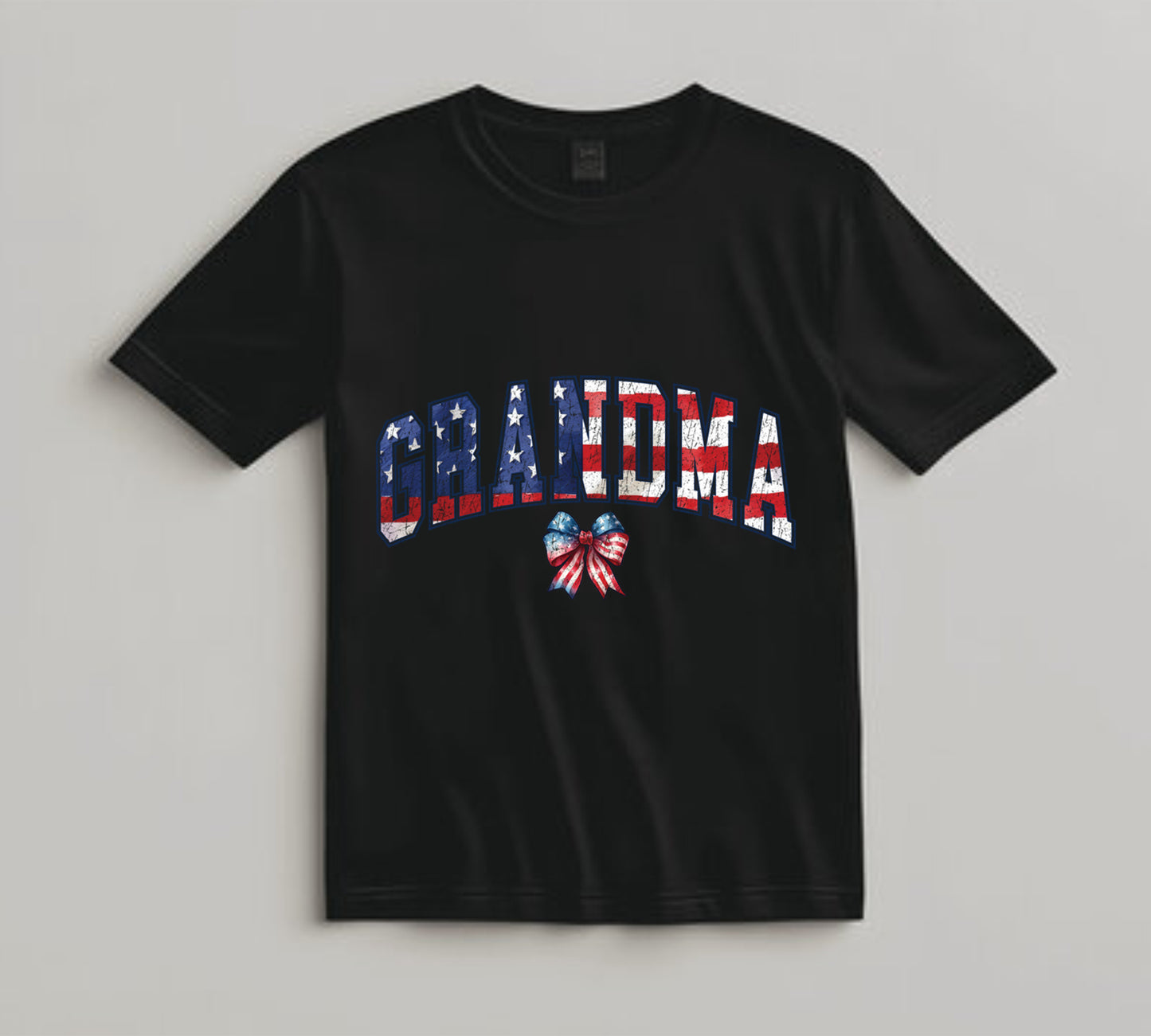 4th Of July DTF Transfer Iron On Heat Transfer - Ready to Press, Distressed Patriotic Grandma DTF Transfer 8124