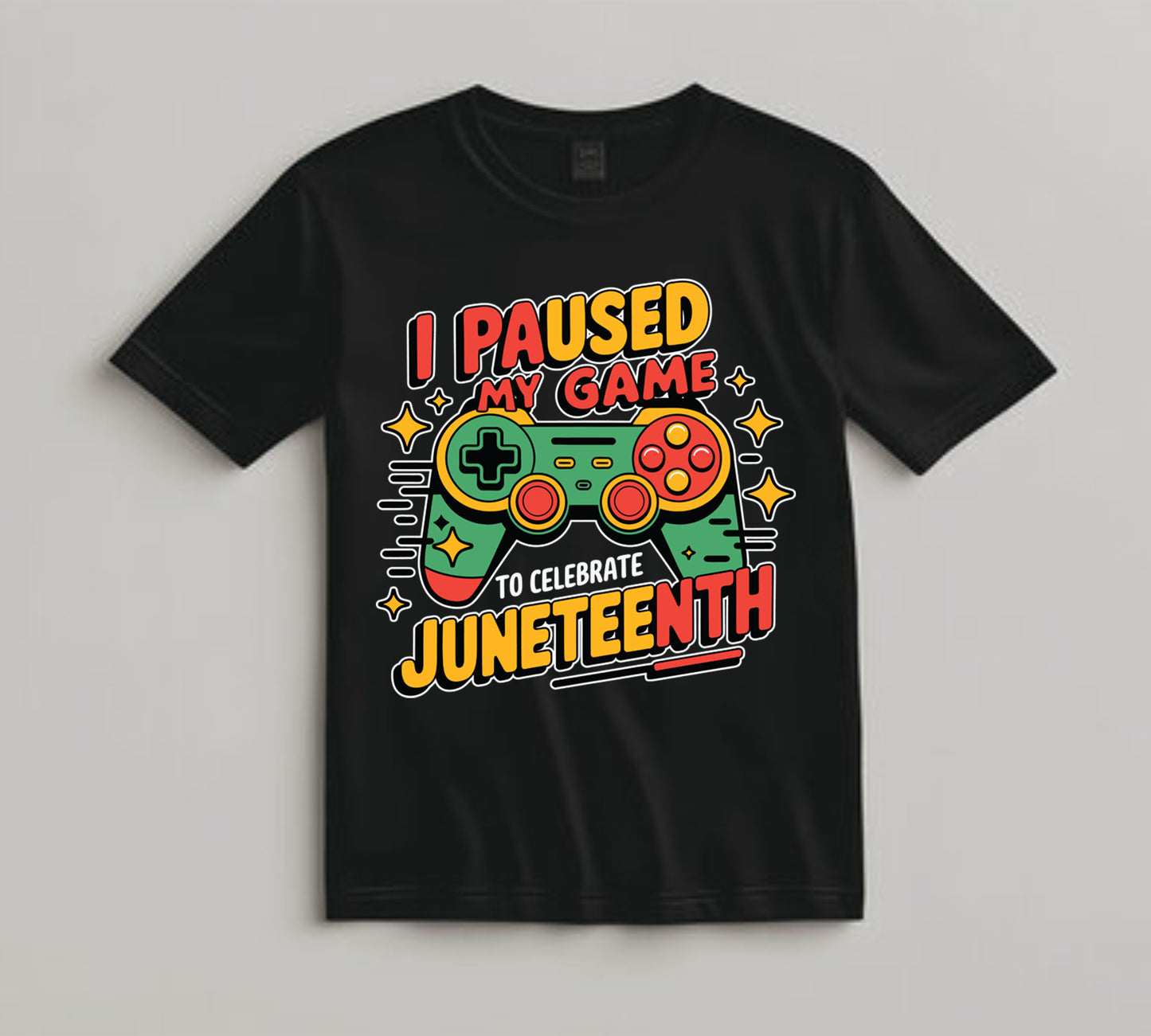 Juneteenth DTF Transfer Iron On Heat Transfer - Ready to Press, Juneteenth Gamer DTF Transfer 8225