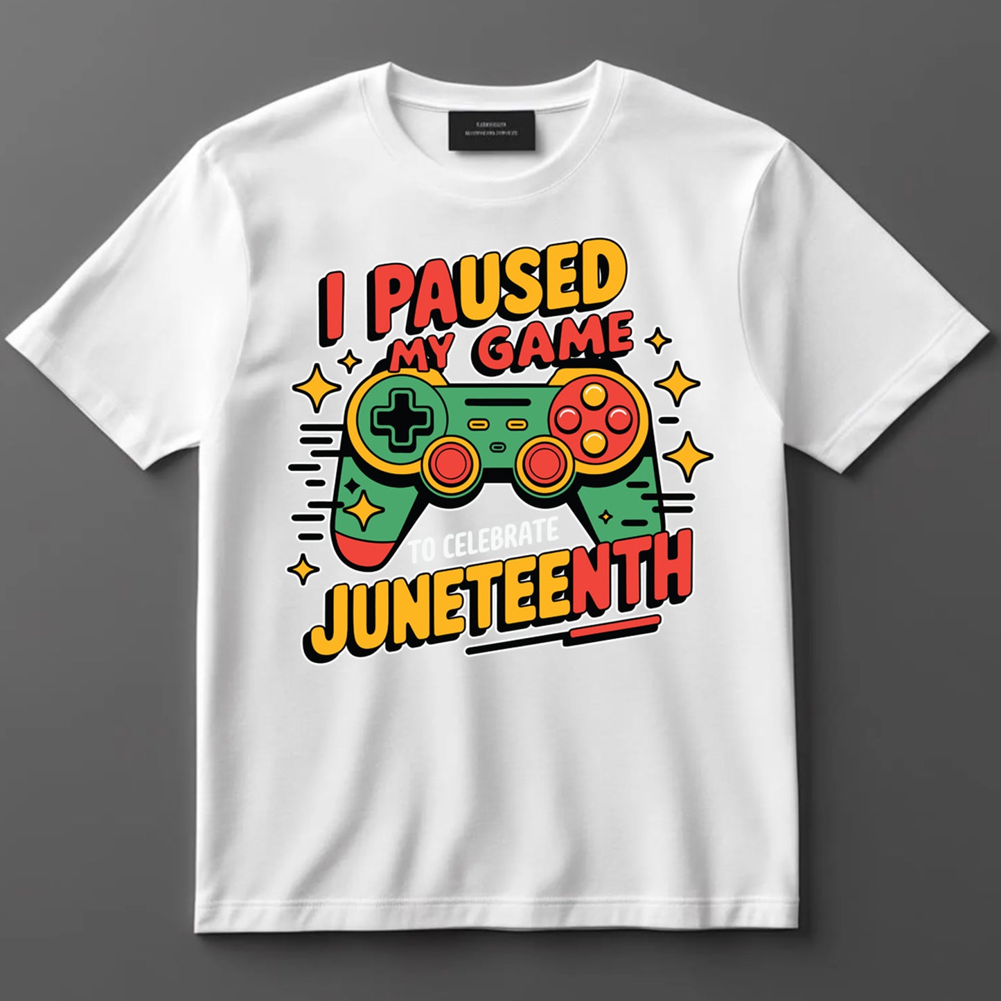 Juneteenth DTF Transfer Iron On Heat Transfer - Ready to Press, Juneteenth Gamer DTF Transfer 8225