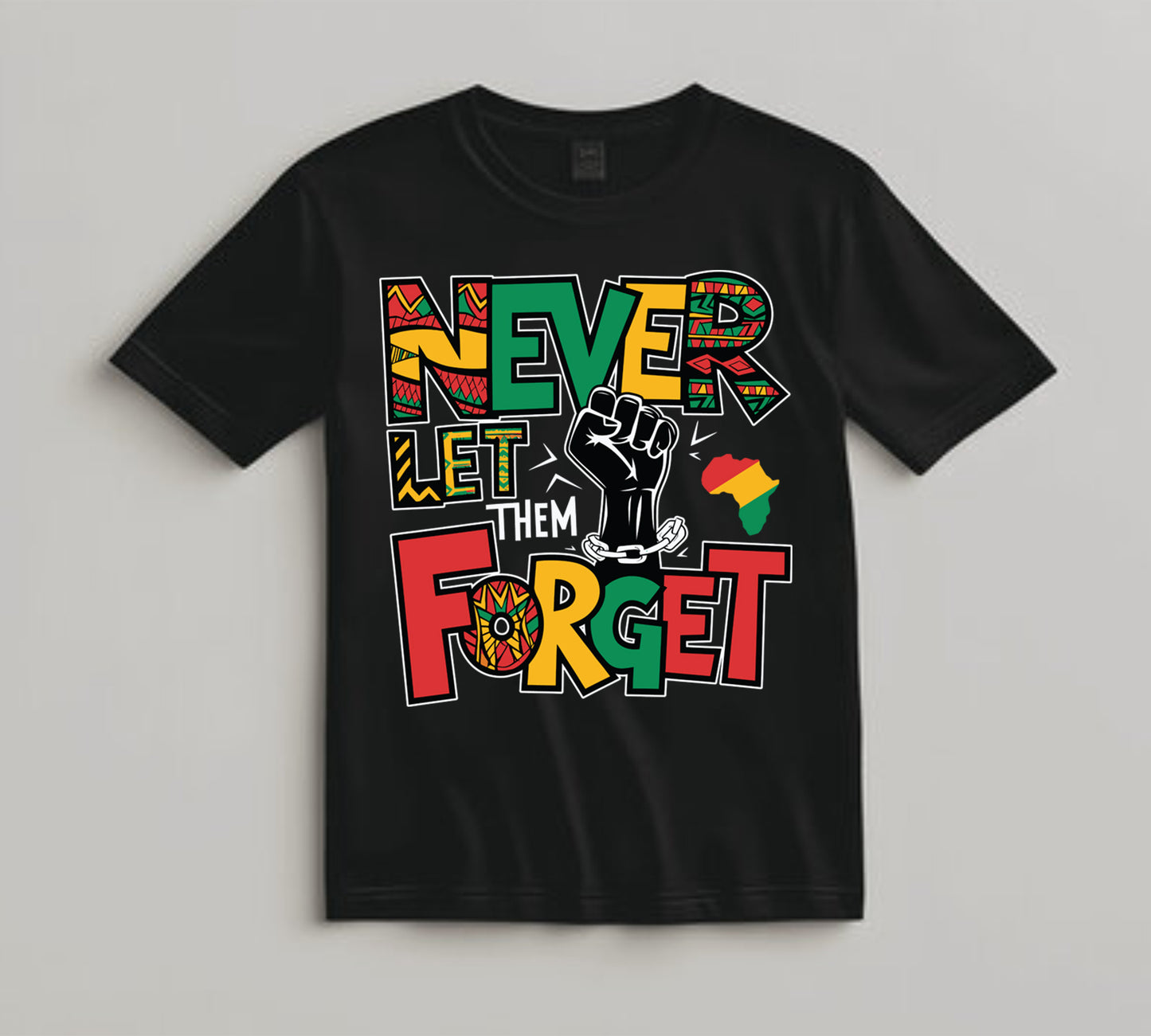 Juneteenth DTF Transfer Iron On Heat Transfer - Ready to Press, Never Let Them Forget DTF Transfer 8230