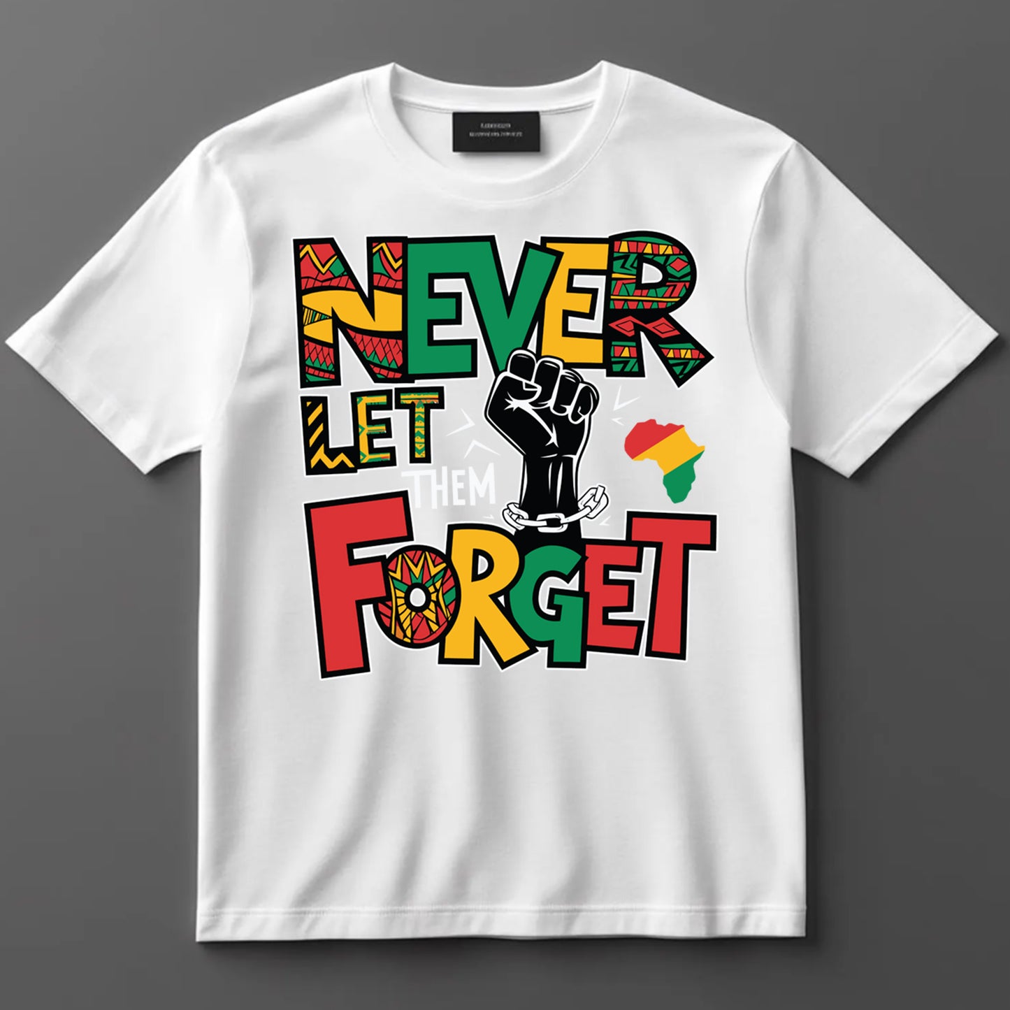 Juneteenth DTF Transfer Iron On Heat Transfer - Ready to Press, Never Let Them Forget DTF Transfer 8230