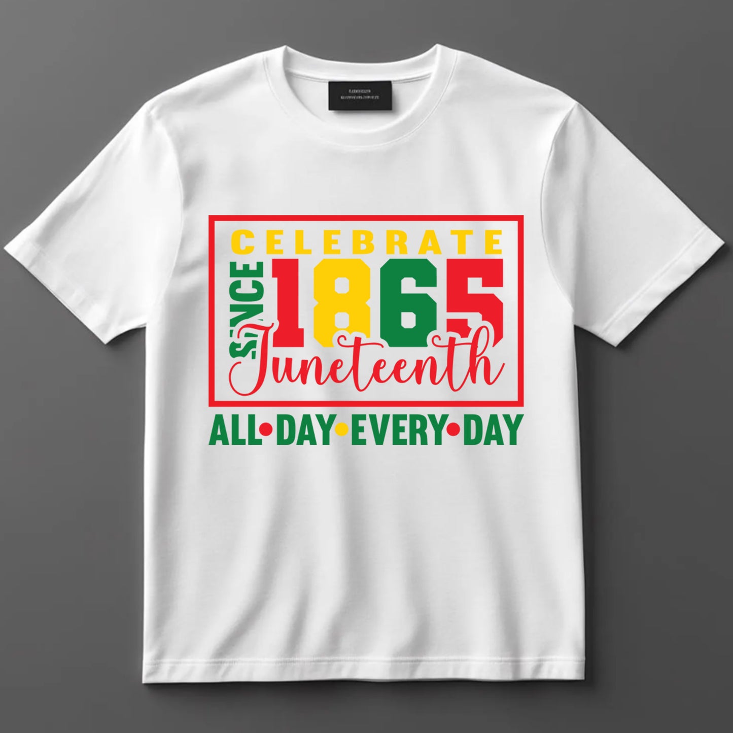 Juneteenth DTF Transfer Iron On Heat Transfer - Ready to Press, Celebrate Juneteenth 1865 DTF Transfer 8275
