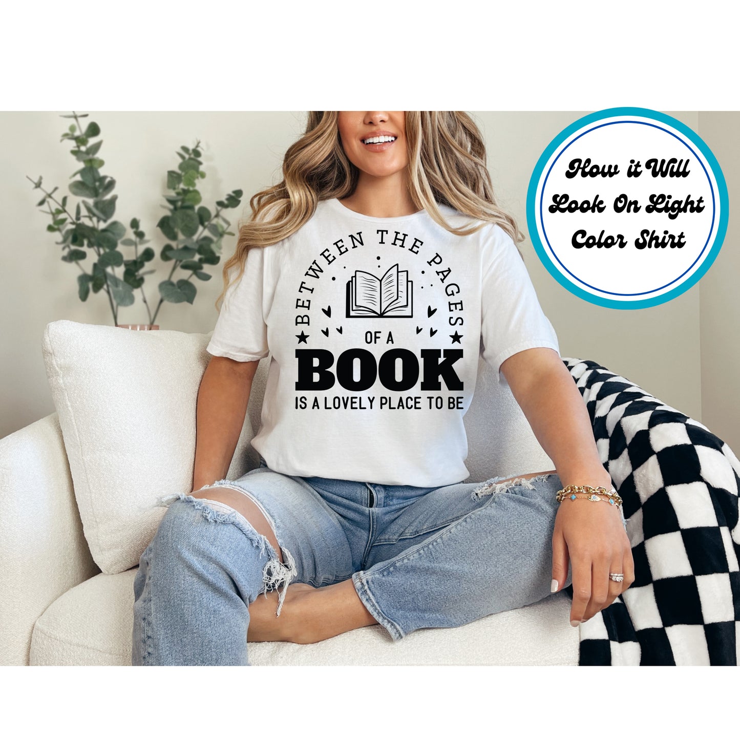 Book Lover DTF Transfer Iron On Heat Transfer - Ready to Press, Between The Pages Of A Book DTF Transfer 8613