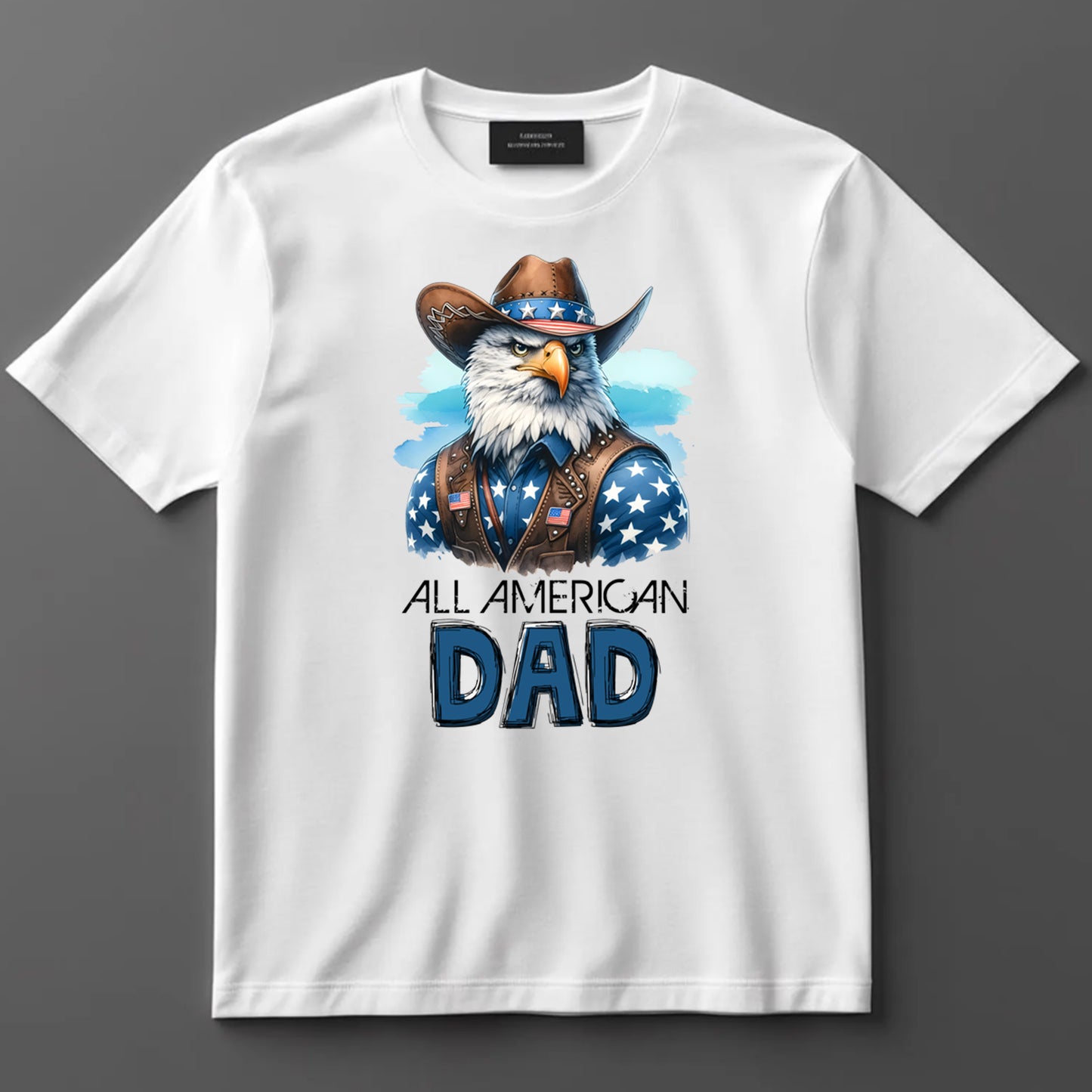 Dad DTF Transfer Iron On Heat Transfer - Ready to Press, All American Dad DTF Transfer 9016