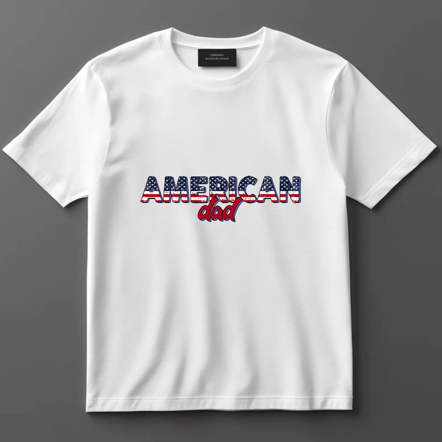 Dad DTF Transfer Iron On Heat Transfer - Ready to Press, American Flag Dad DTF Transfer 9023