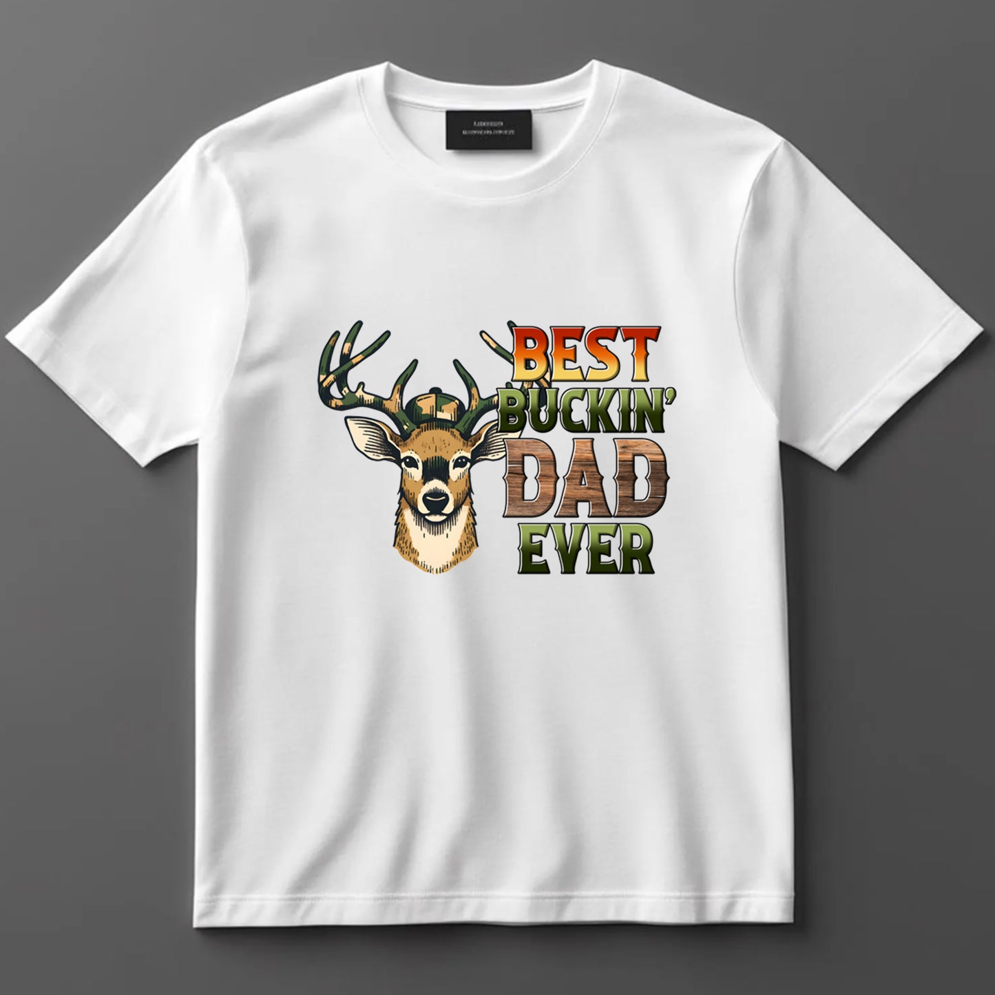 Dad DTF Transfer Iron On Heat Transfer - Ready to Press, Best Buckin’ Dad Ever DTF Transfer 9049